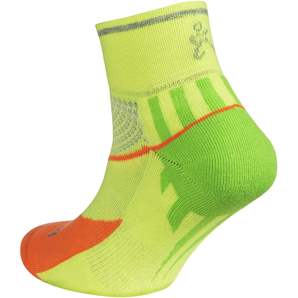 Balega Enduro Reflective Quarter Length Running Socks - Multi-Neon - Image 2