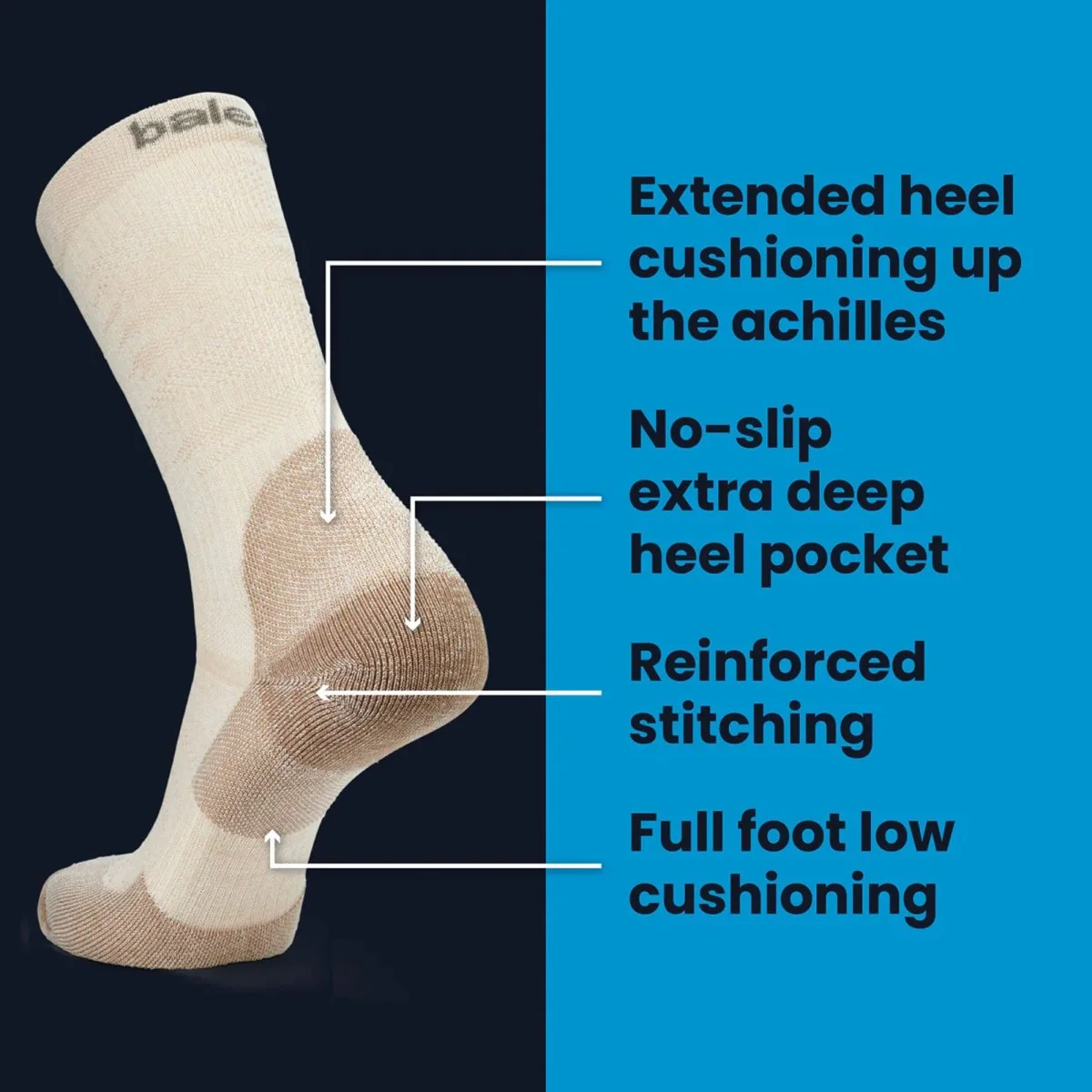 Balega Hike Crew Socks, Blue Spruce - Image 8