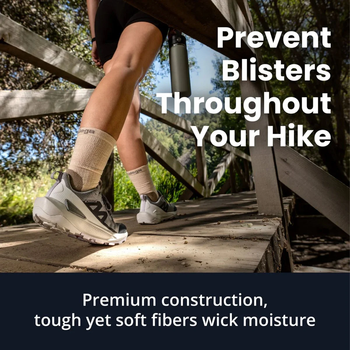 Balega Hike Crew Socks, Suede Jet - Image 2