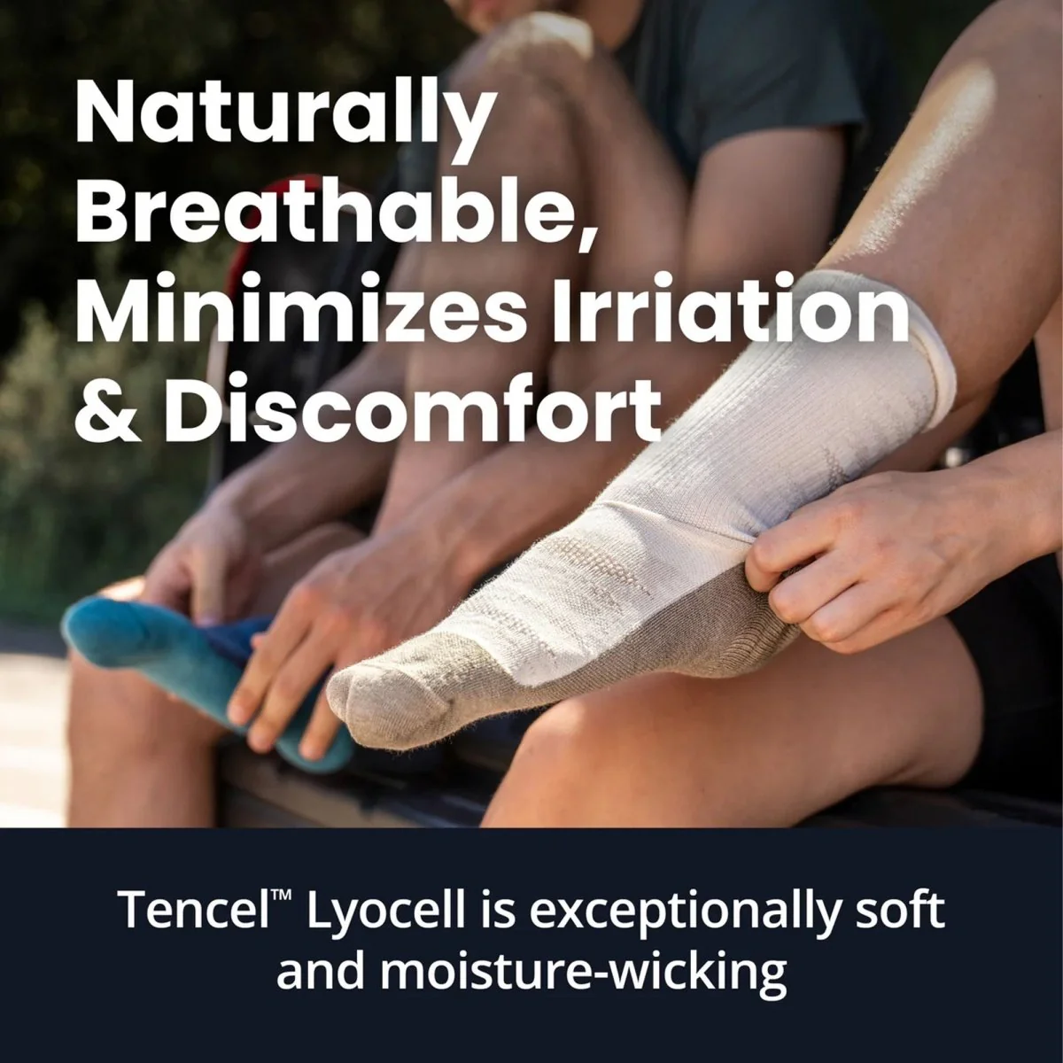 Balega Hike Crew Socks, White Oak - Image 3