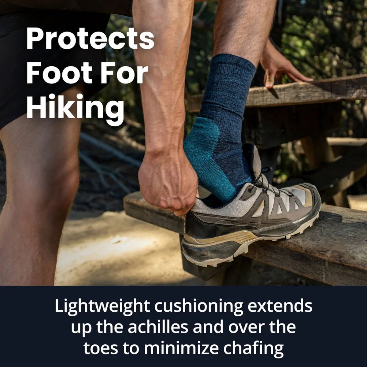 Balega Hike Crew Socks, White Oak - Image 5