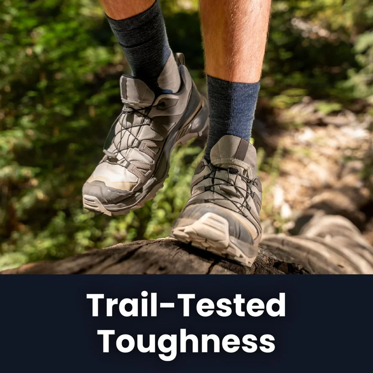 Balega Hike Performance Crew Socks, Fossil - Image 6