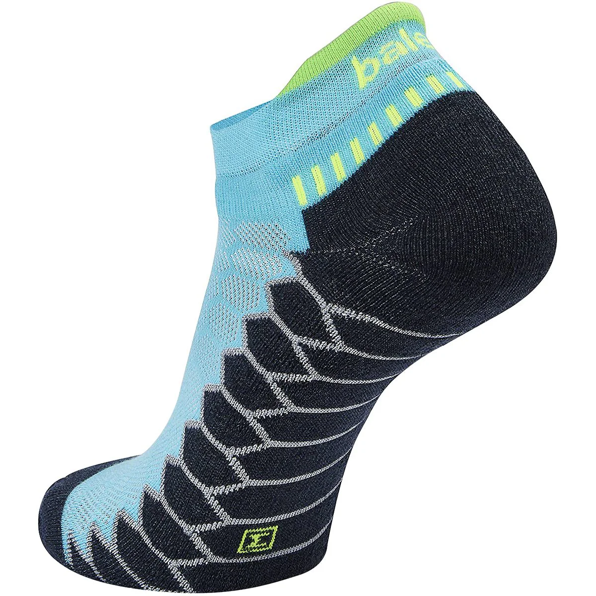 Balega Silver No Show Performance Running Socks - Aqualine/Charcoal - Image 4