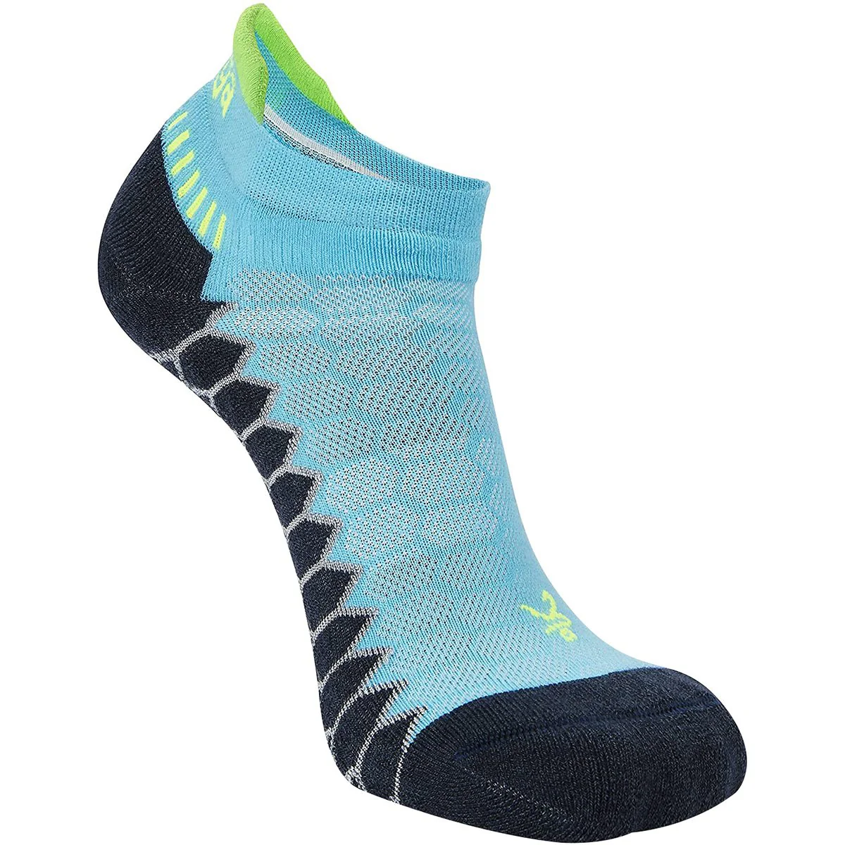 Balega Silver No Show Performance Running Socks - Aqualine/Charcoal - Image 5