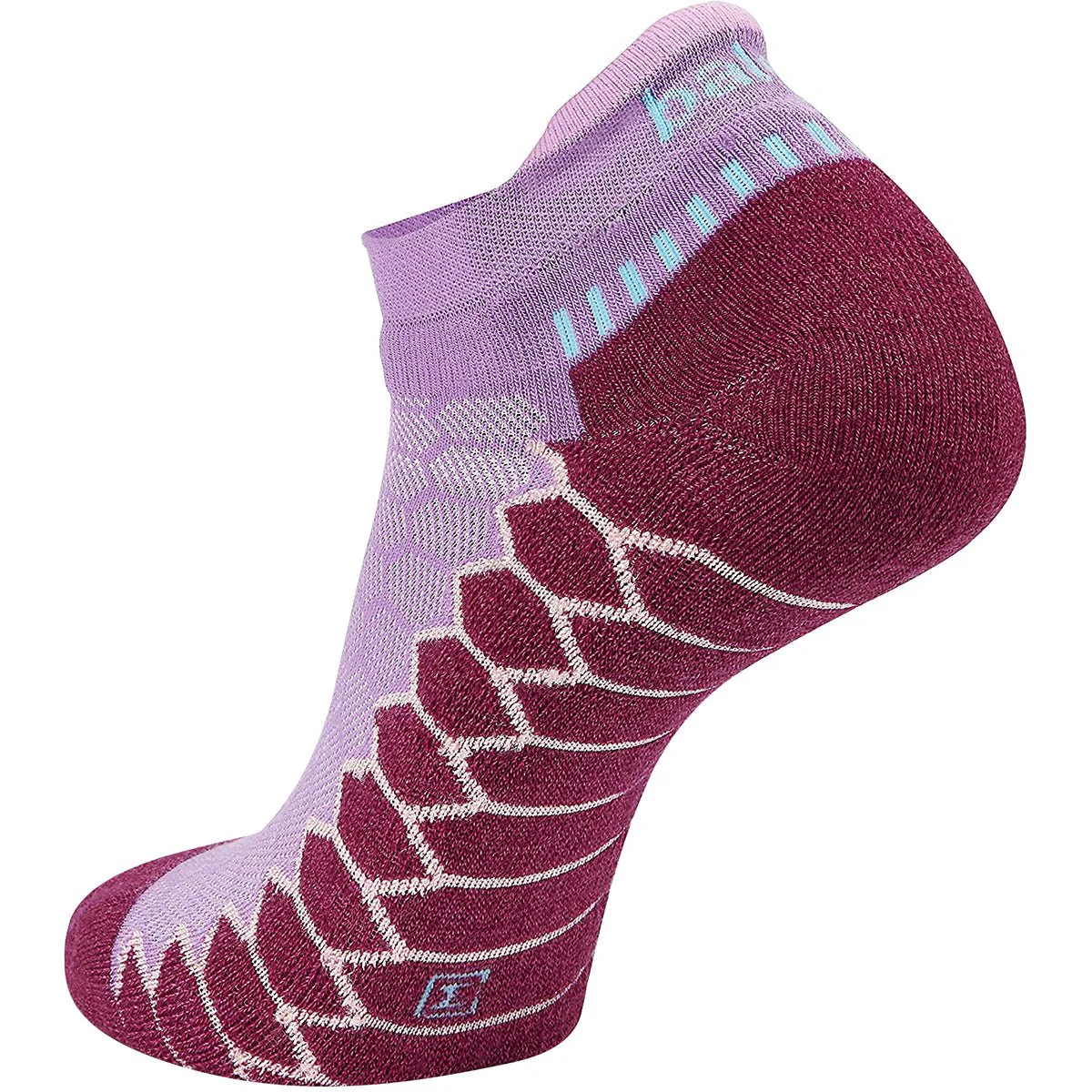 Balega Silver No Show Performance Running Socks - Bright Lilac/Wildberry - Image 2