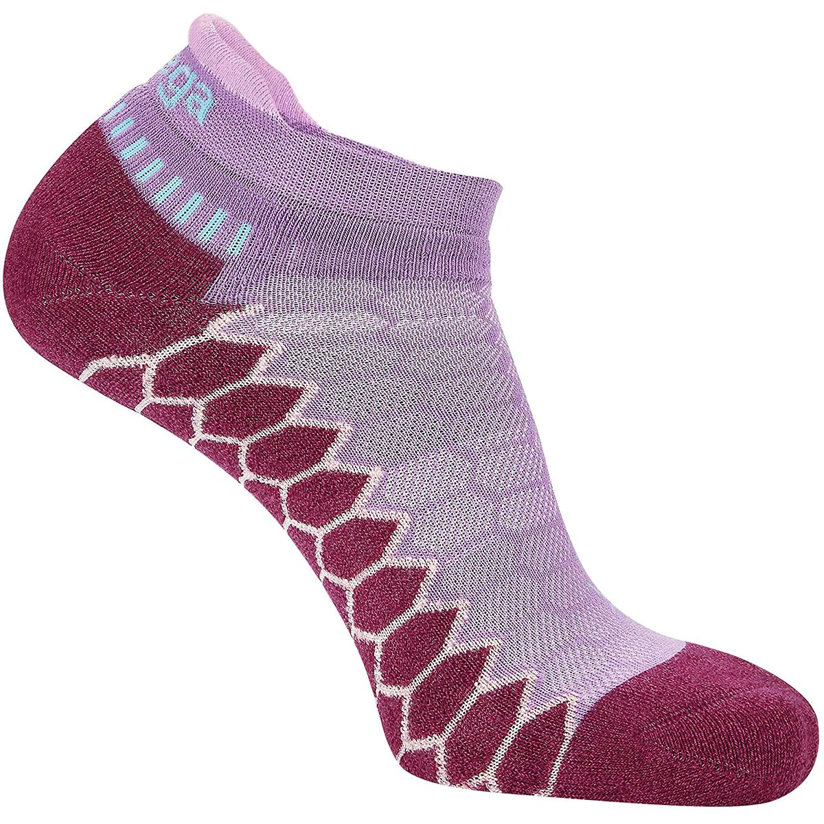 Balega Silver No Show Performance Running Socks - Bright Lilac/Wildberry - Image 4