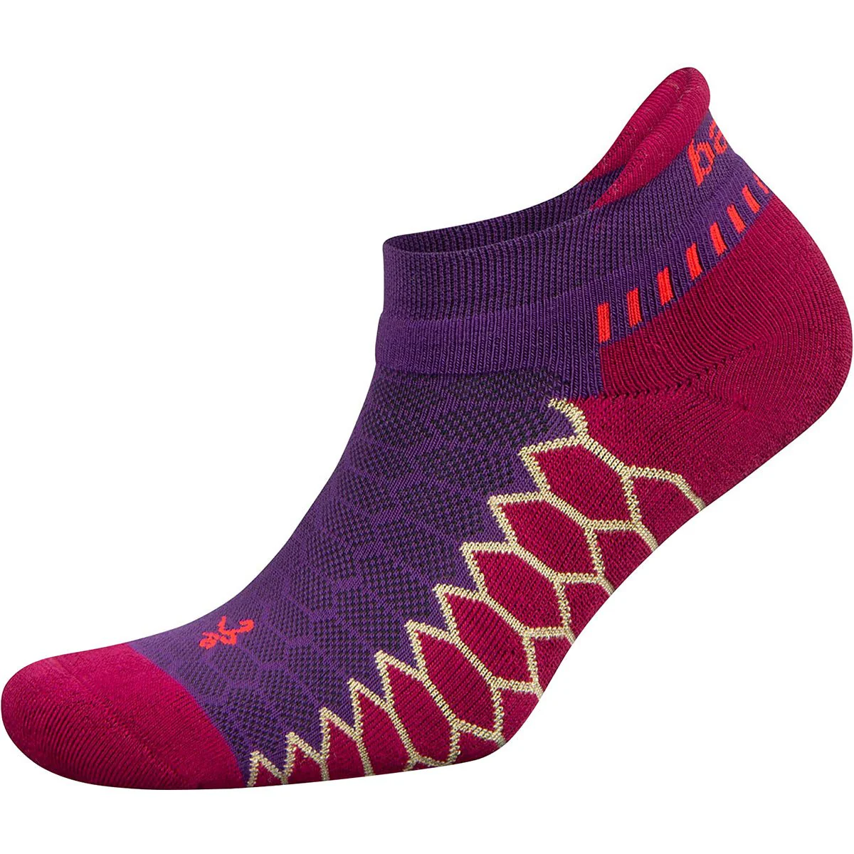 Balega Silver No Show Running Socks - Ultra Violet/Pinkberry
