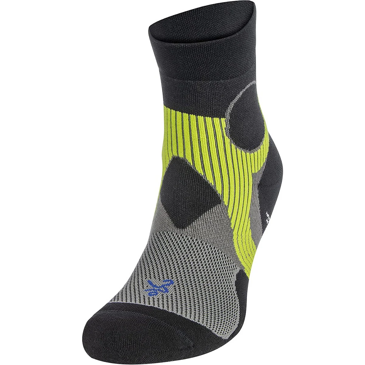 Balega Support Quarter Length Running Socks - Light Gray/Black - Image 2