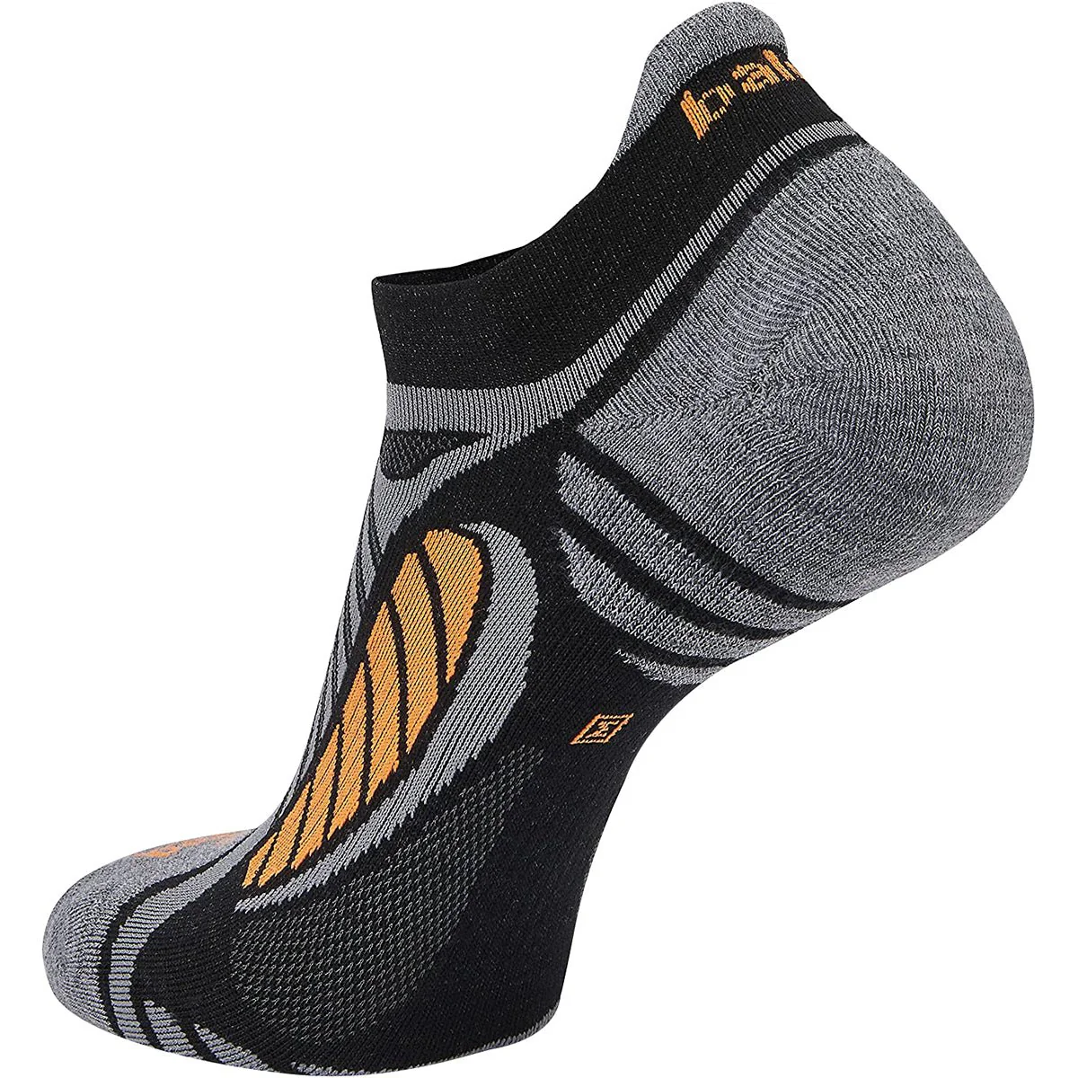 Balega Ultra Light Second Skin No Show Running Socks - Black/Gray Heather - Image 4