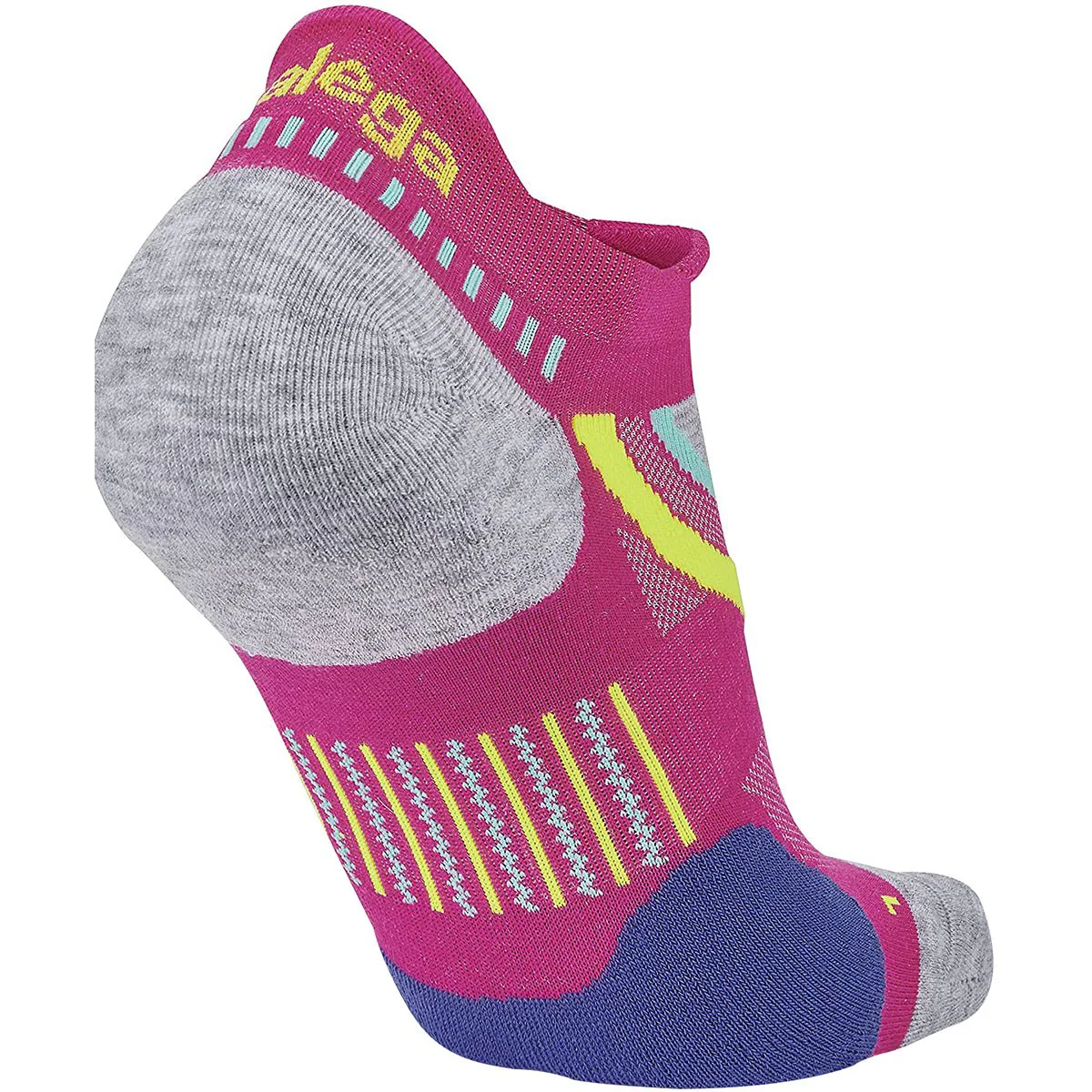 Balega UltraGlide No Show Running Socks - Electric Pink/Midgray - Image 3