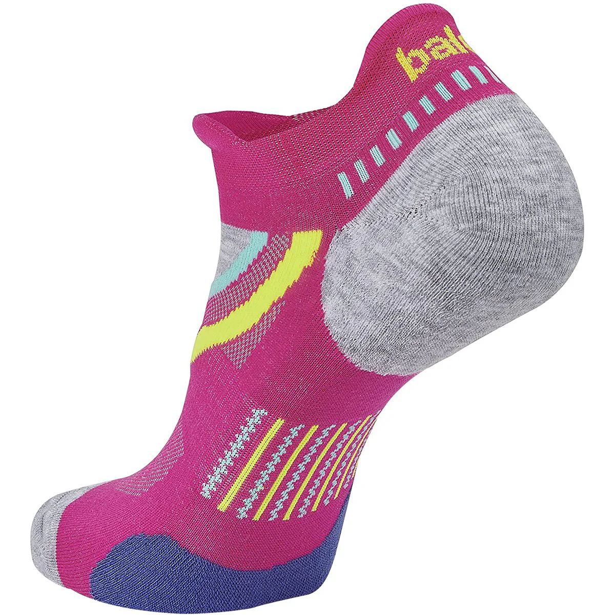 Balega UltraGlide No Show Running Socks - Electric Pink/Midgray - Image 4