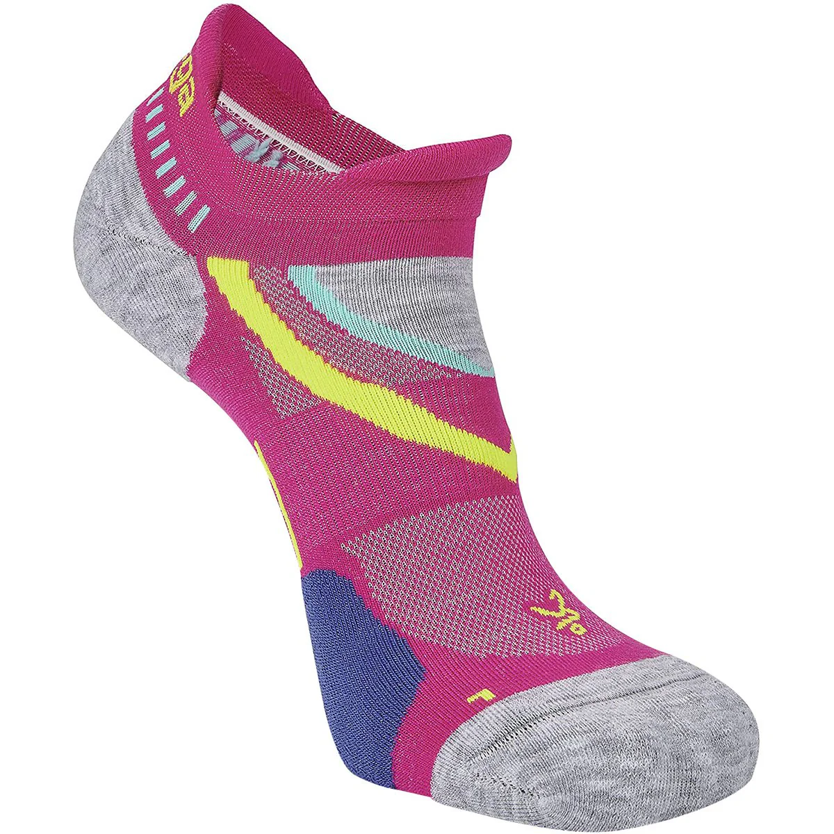 Balega UltraGlide No Show Running Socks - Electric Pink/Midgray - Image 5