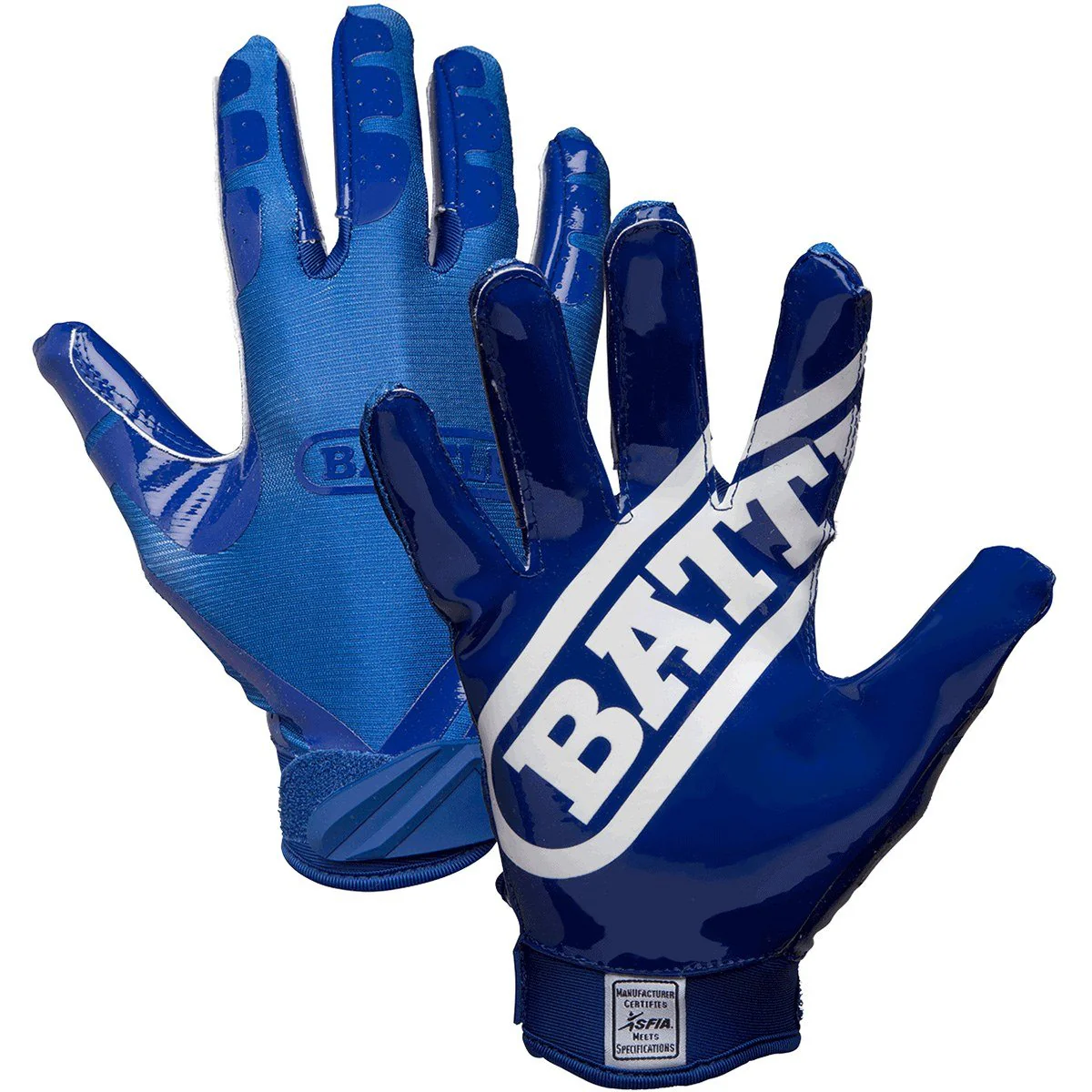 Battle Sports Adult DoubleThreat Football Gloves - Navy/Navy - Image 3