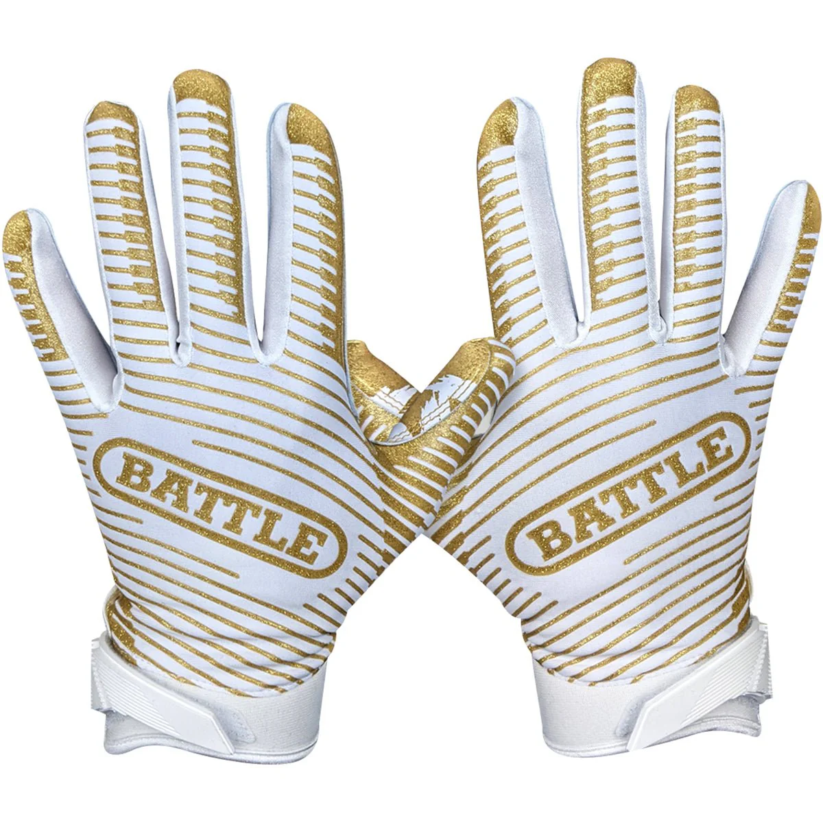 Battle Sports Adult Filthy Rich Doom 1.0 Football Receiver Gloves - Gold - Image 3