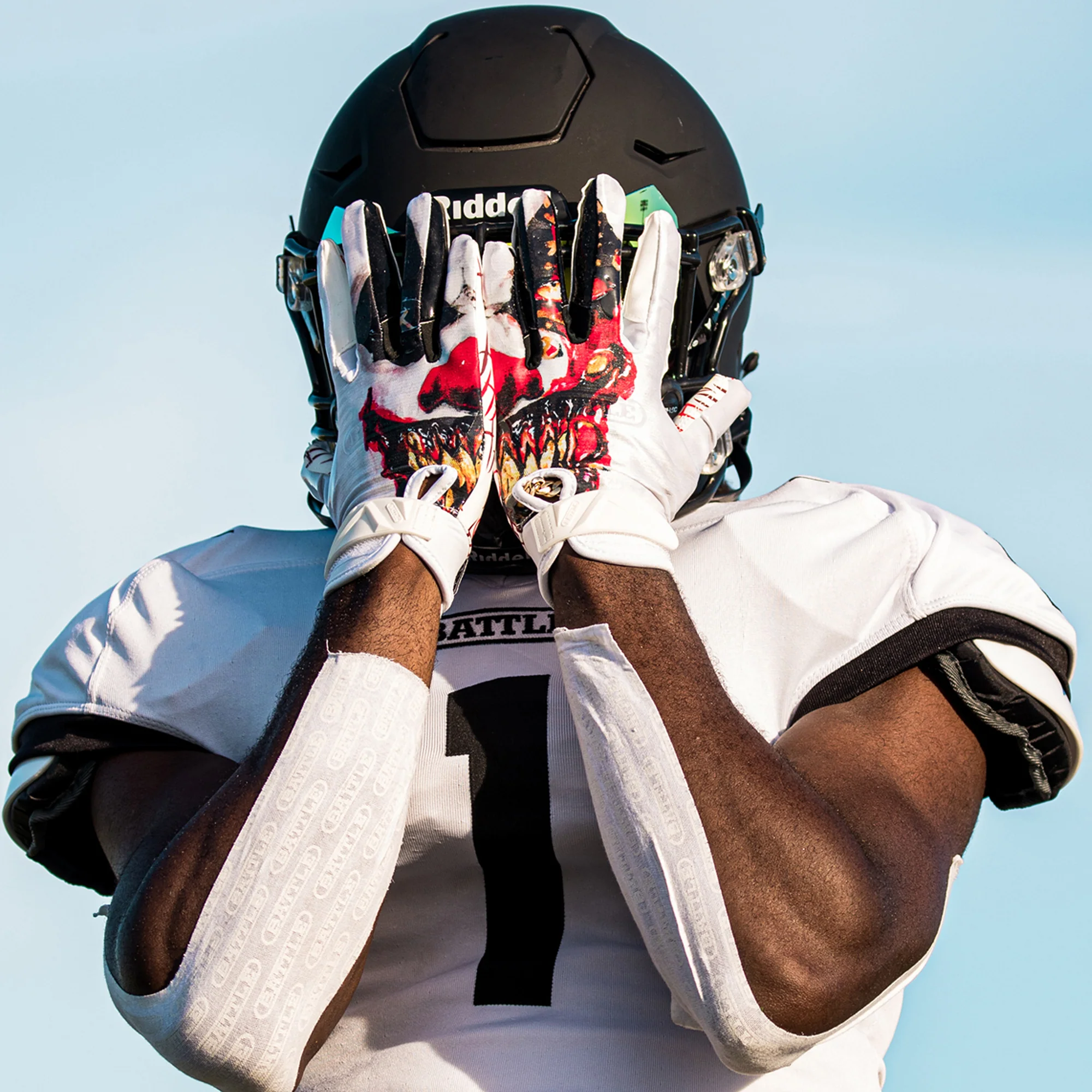 Battle Sports - "Krazy Klown" Battle Cloaked Adult Football Receiver Gloves - Image 3