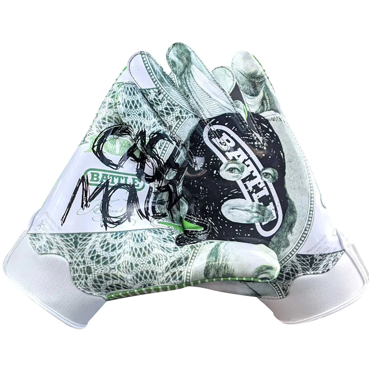 Battle Sports Cash Money Doom 1.0 Youth Football Receiver Gloves