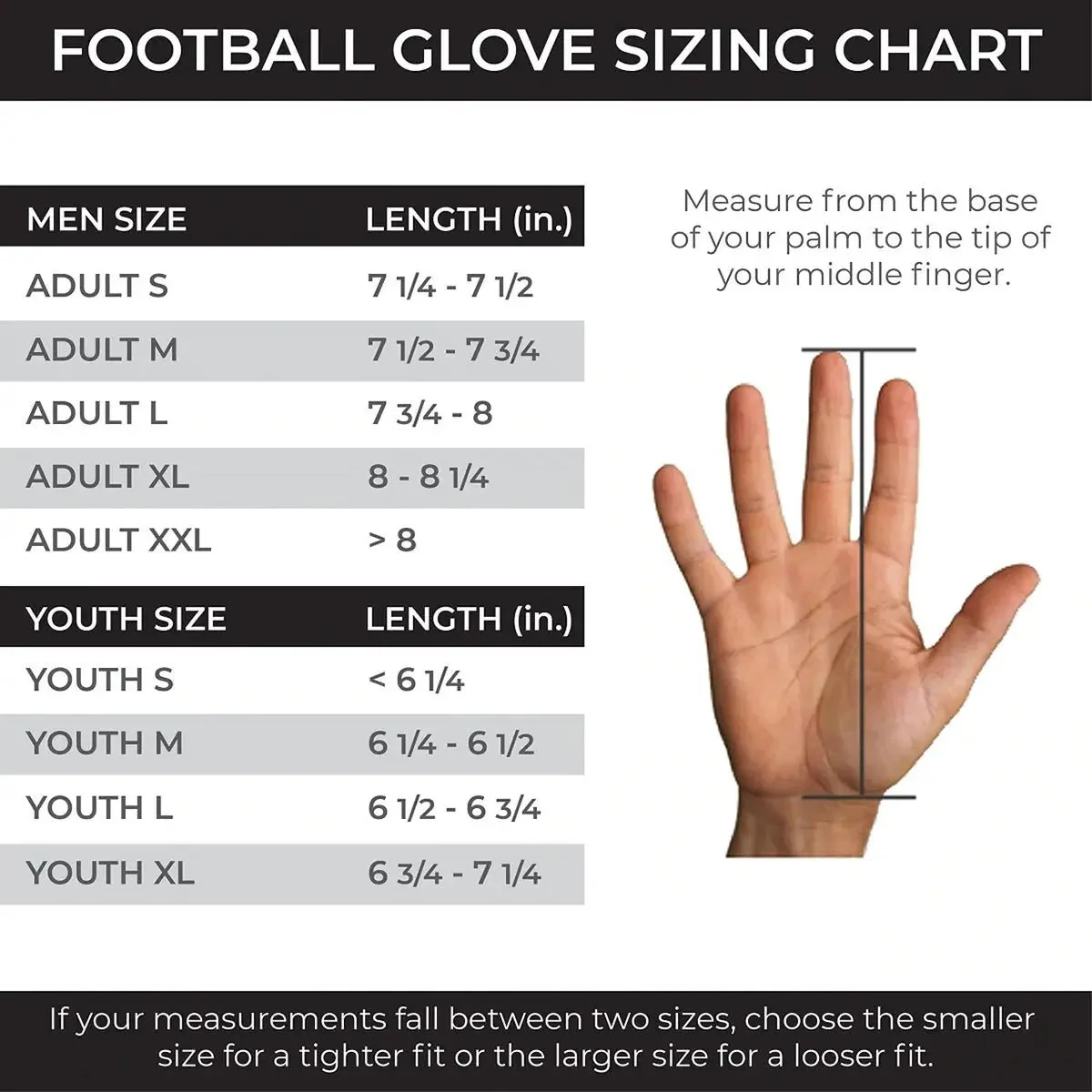 Battle Sports Finally Rich Youth Football Receiver Gloves - Black/White - Image 4