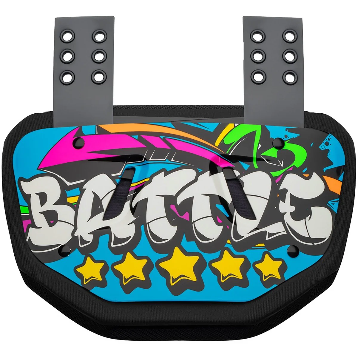 Battle Sports Graffiti23 Adult Chrome Protective Football Back Plate - Image 2