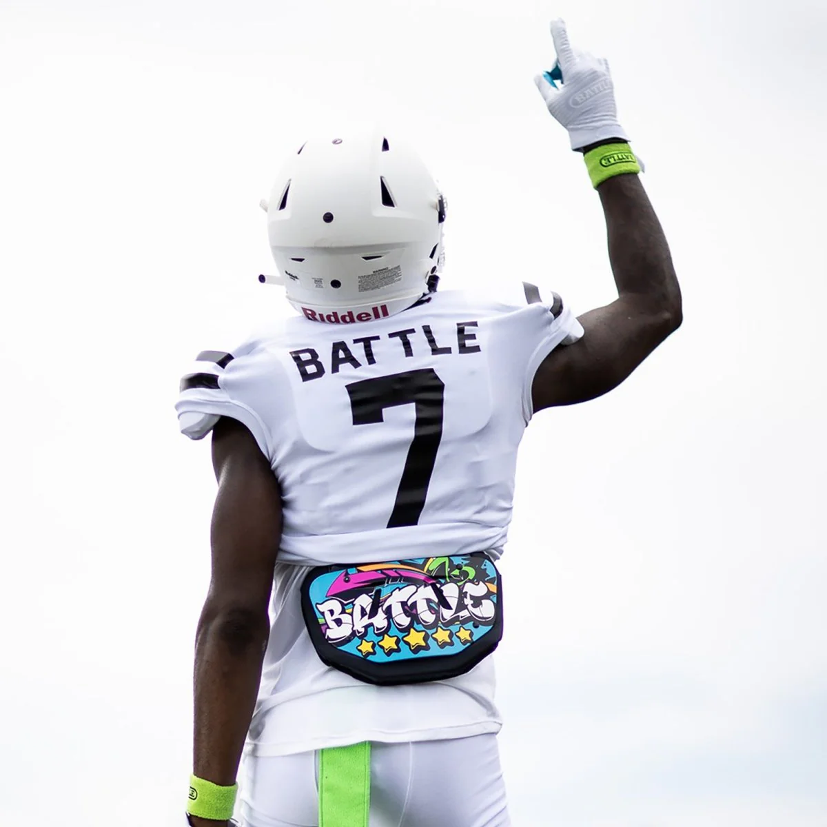 Battle Sports Graffiti23 Adult Chrome Protective Football Back Plate - Image 3