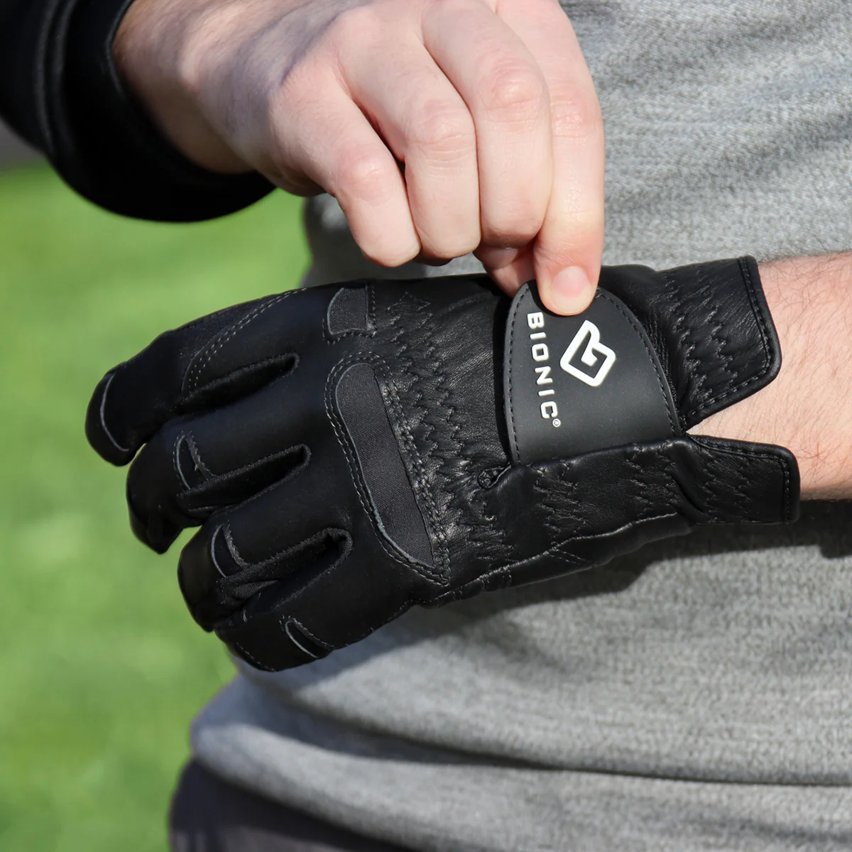 Bionic Men's Left Hand Stable Grip 2.0 Dual Expansion Zone Golf Glove - Black - Image 4