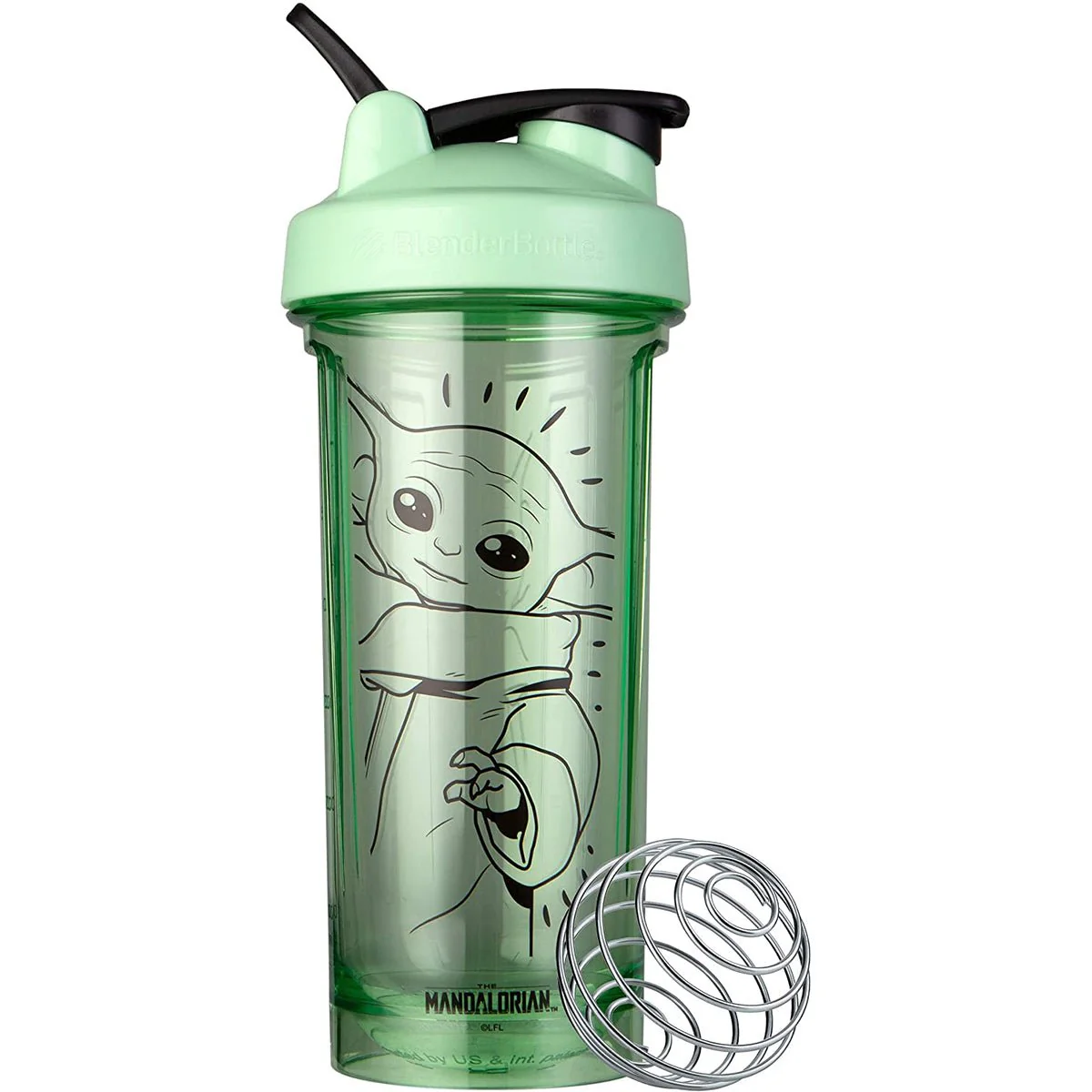 Blender Bottle The Mandalorian Pro Series 28 oz. Shaker Mixer Cup with Loop Top - Image 6