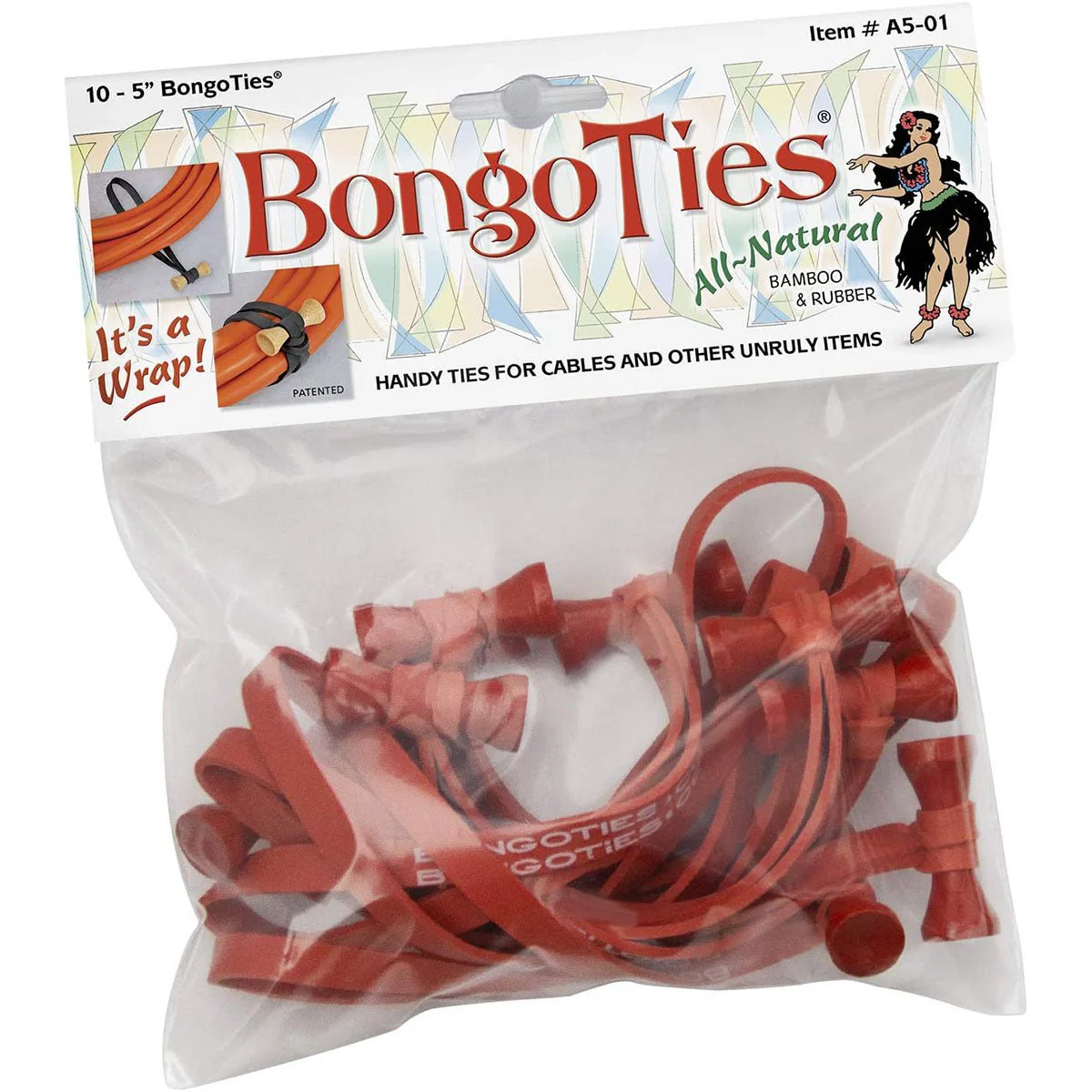 BongoTies All-Natural Reusable Cable Tie Wraps 10-Pack - Image 14