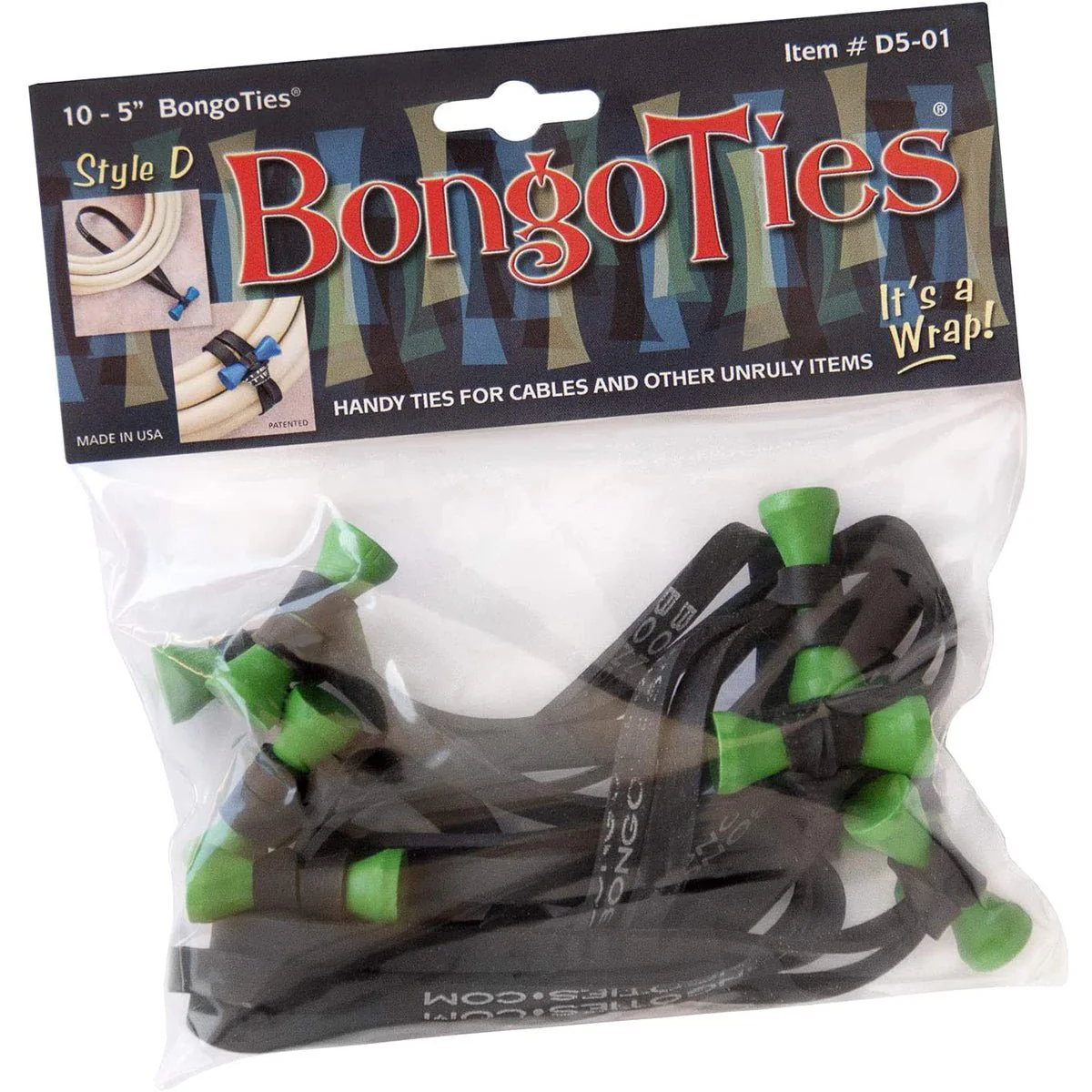 BongoTies All-Natural Reusable Cable Tie Wraps 10-Pack - Image 22