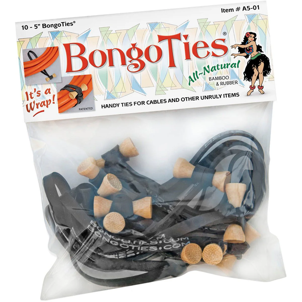 BongoTies All-Natural Reusable Cable Tie Wraps 10-Pack - Image 30