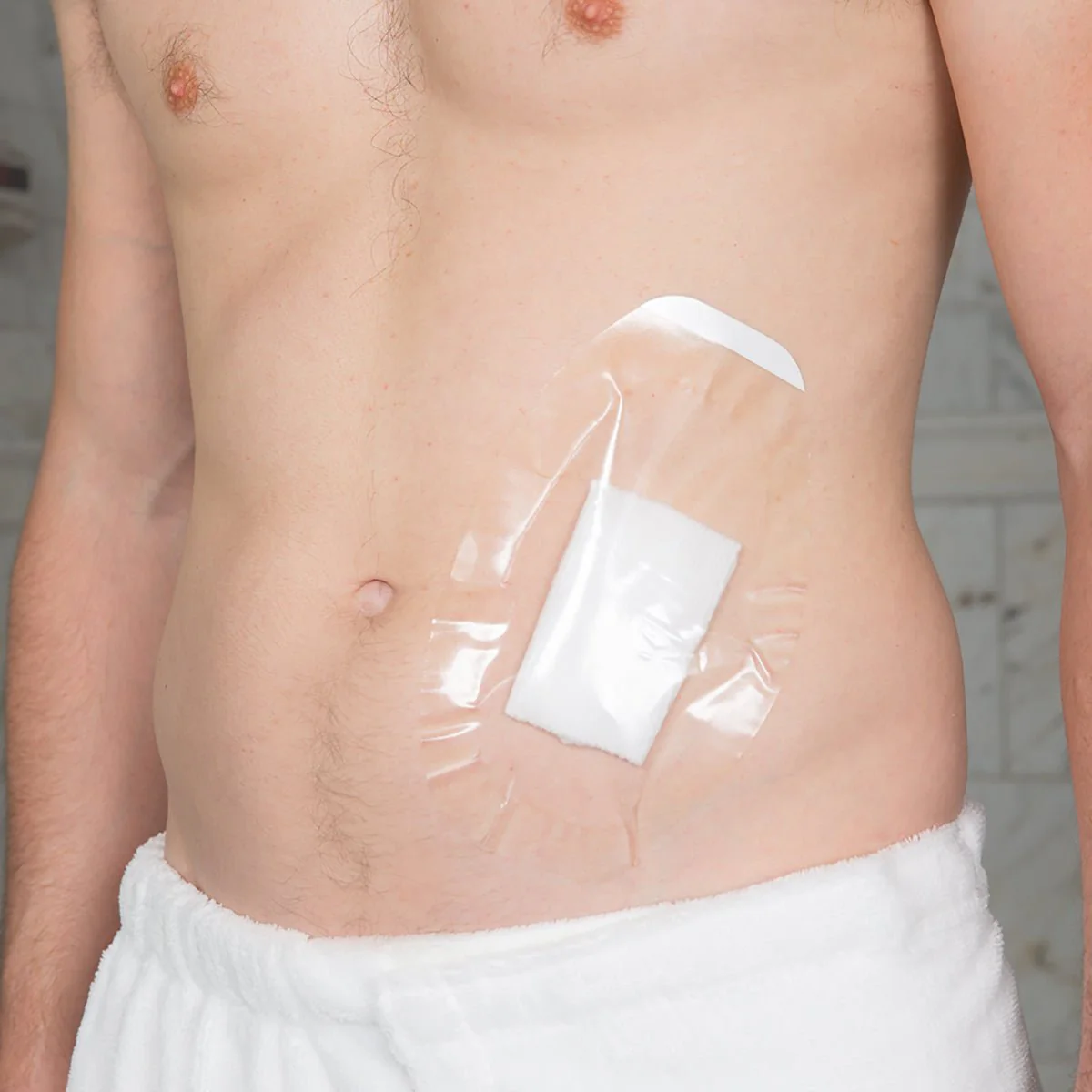 Brownmed Seal Tight Shield Disposable Shower Patches - 5" x 8" - Clear - Image 3