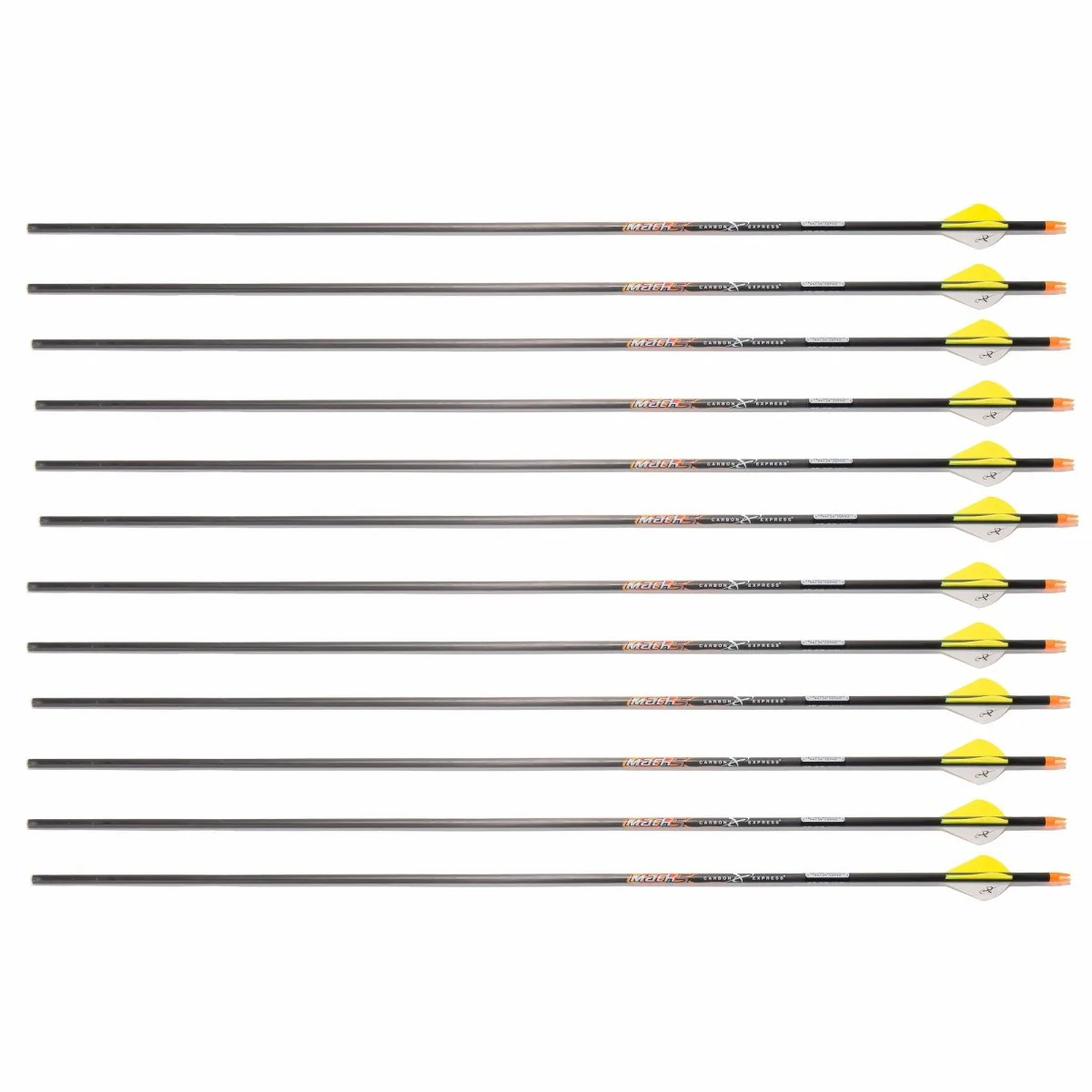 Carbon Express Mach5 4560 Arrows - 30" w/ Inserts - 12 pk