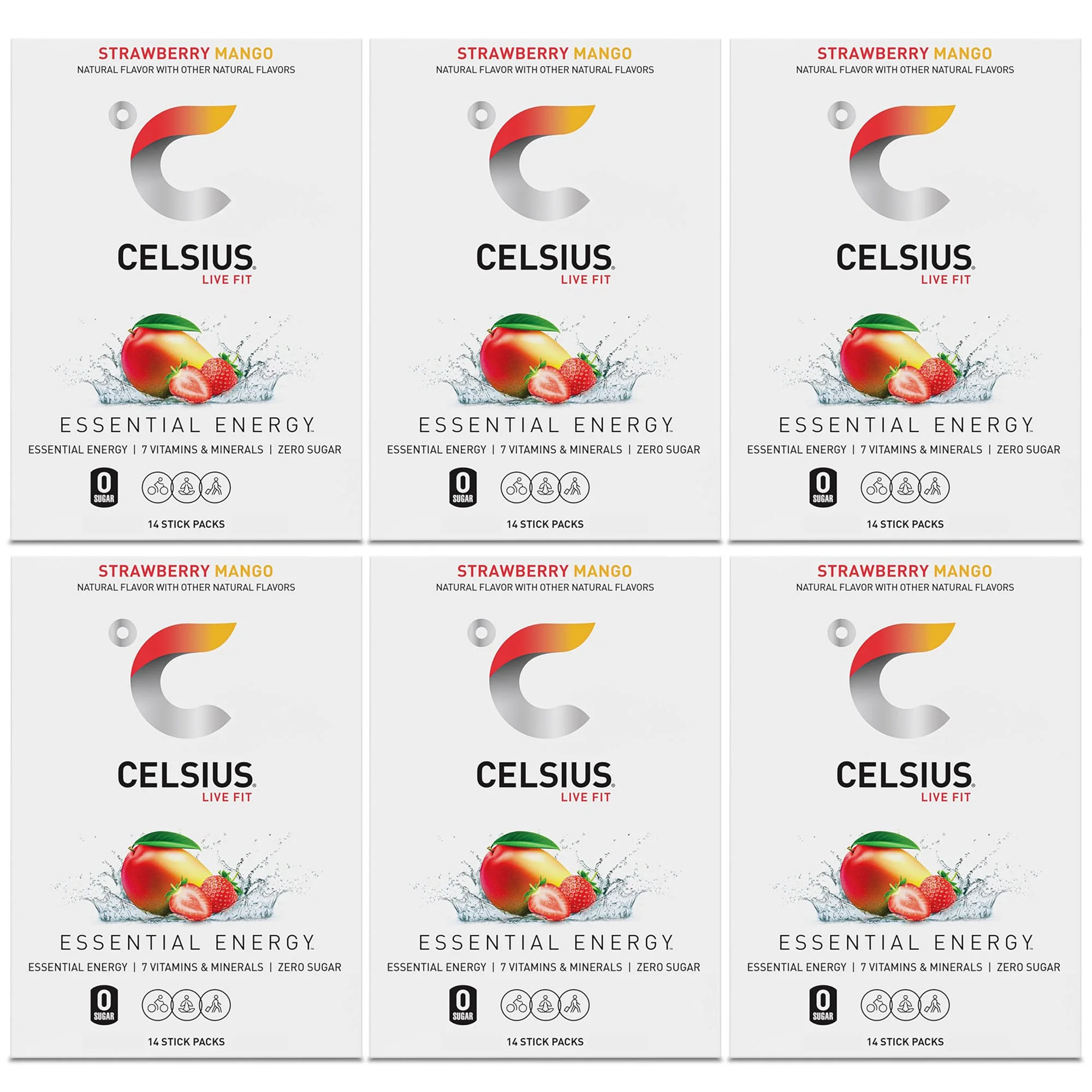 Celsius On-The-Go Zero Sugar Powder Stick Drink Mix 6 Pack - Image 31