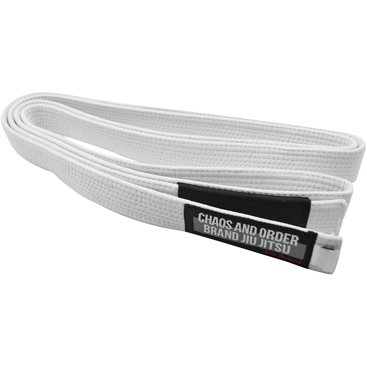 Chaos and Order Premium Jiu-Jitsu Rank Belt - White - Image 2