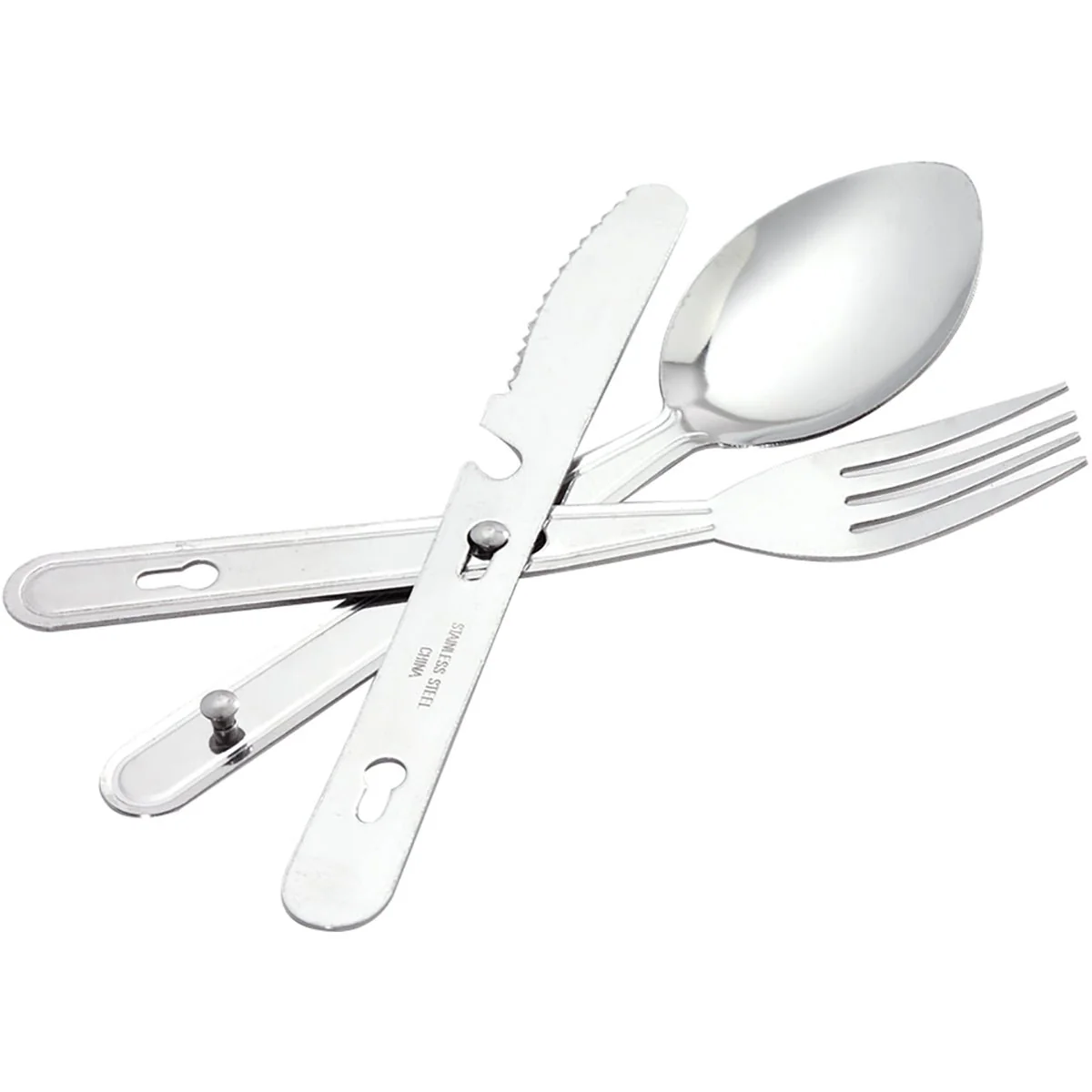 Coghlan's 3-Piece Stainless Steel Cutlery Chow Kit - Image 2
