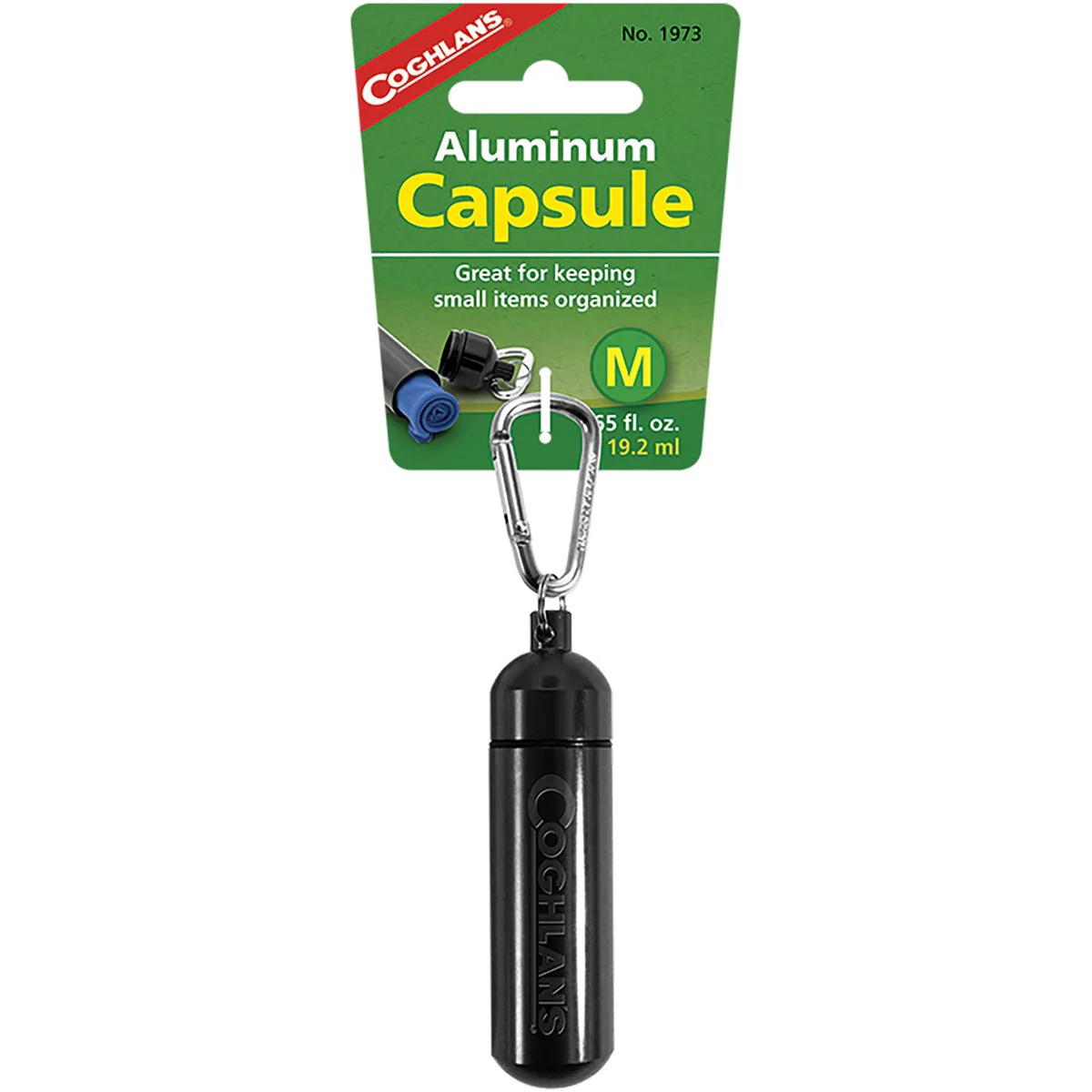 Coghlan's Aluminum Capsule with Carabiner, Watertight Seal, Container Storage - Image 3
