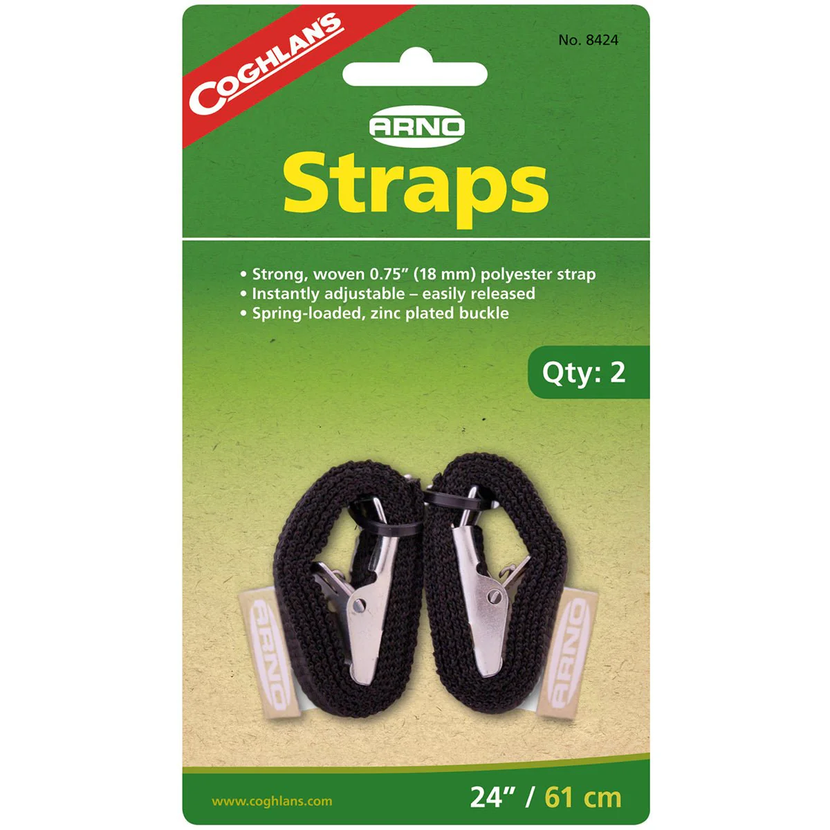 Coghlan's Arno Straps (2 Count), Woven 0.75" Polyester, Camping Hiking Survival