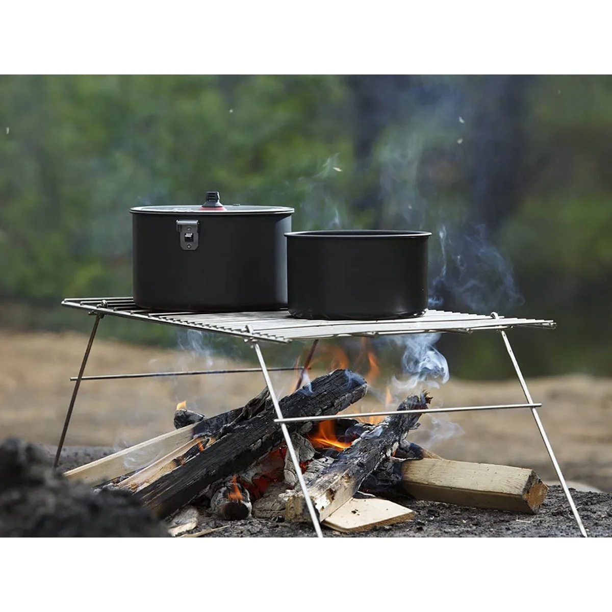 Coghlan's Camp Grill, 12" x 24" Heavy Duty Steel Construction, Camping Gear Pot - Image 3