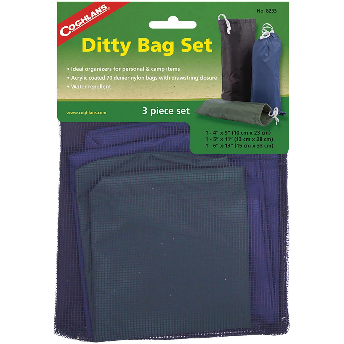 Coghlan's Ditty Bag Set (3 Piece), Water Repellent Storage, Camping Clothing - Image 2