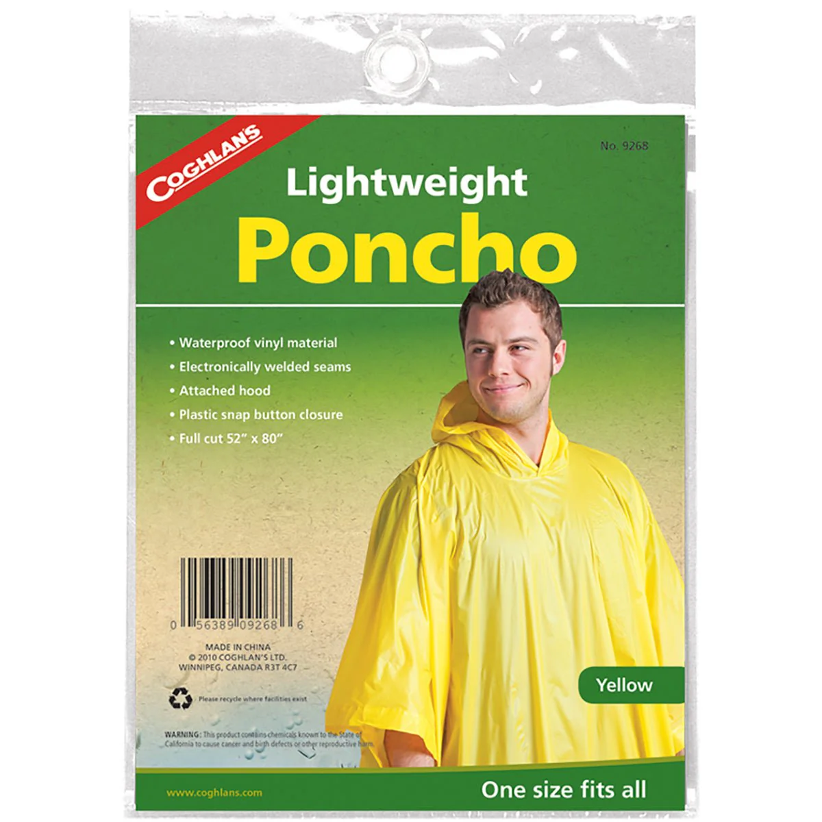 Coghlan's Emergency Poncho w/ Hood, Reusable & Lightweight, Survival Emergency - Image 3