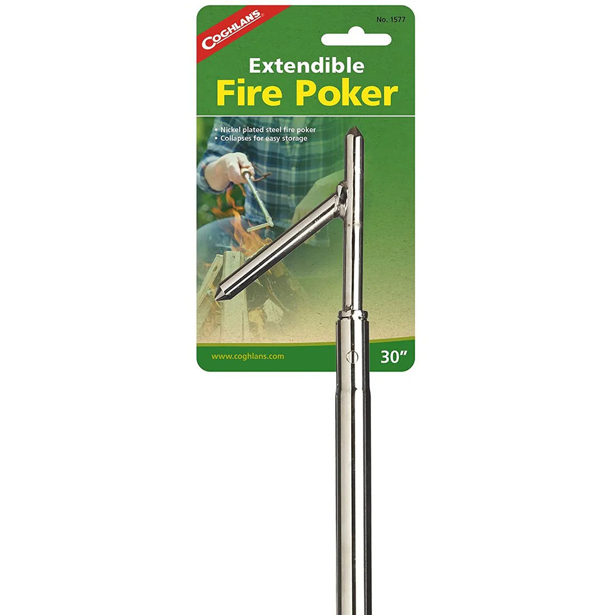 Coghlan's Extendible Fire Poker, Extends to 30", Collapsible Backpacking Camping - Image 2