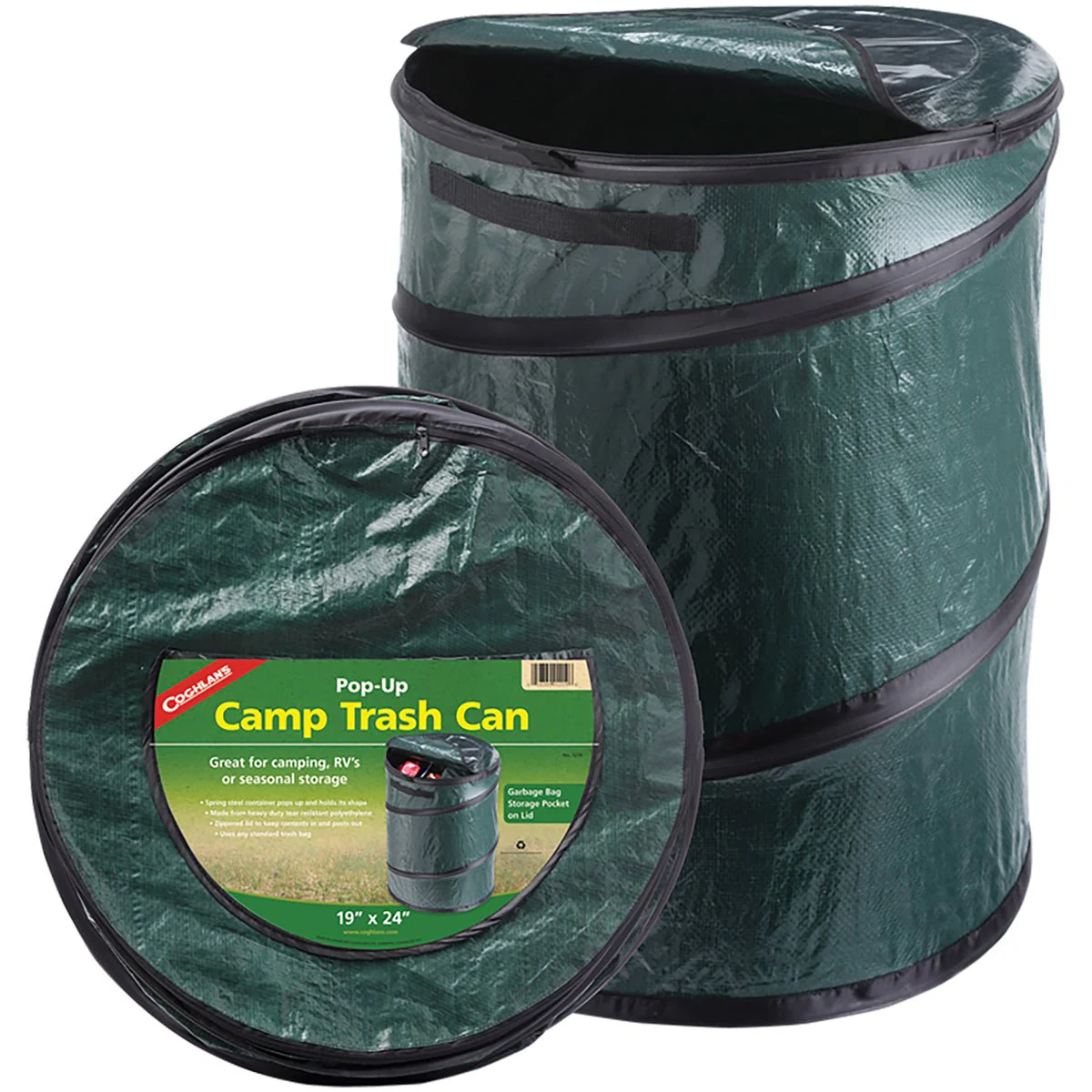 Coghlan's Pop-Up Camp Trash Can/Recycle Bin, Portable Collapsible Camping Basket
