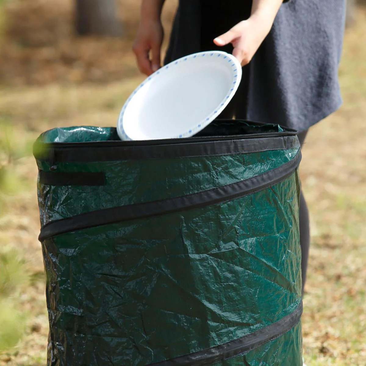 Coghlan's Pop-Up Camp Trash Can/Recycle Bin, Portable Collapsible Camping Basket - Image 2