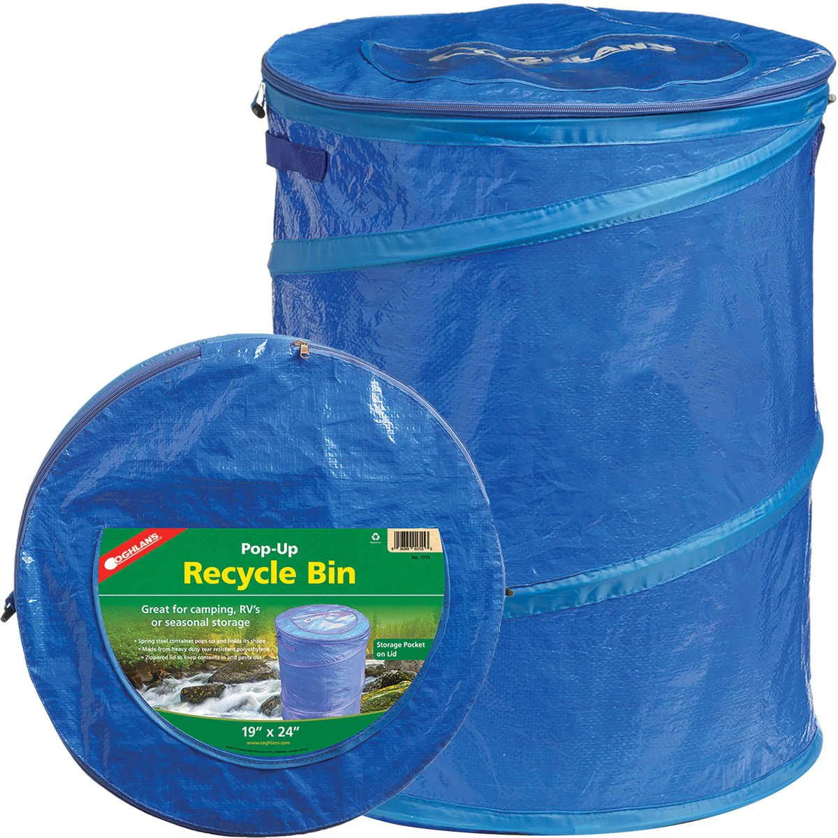 Coghlan's Pop-Up Camp Trash Can/Recycle Bin, Portable Collapsible Camping Basket - Image 4