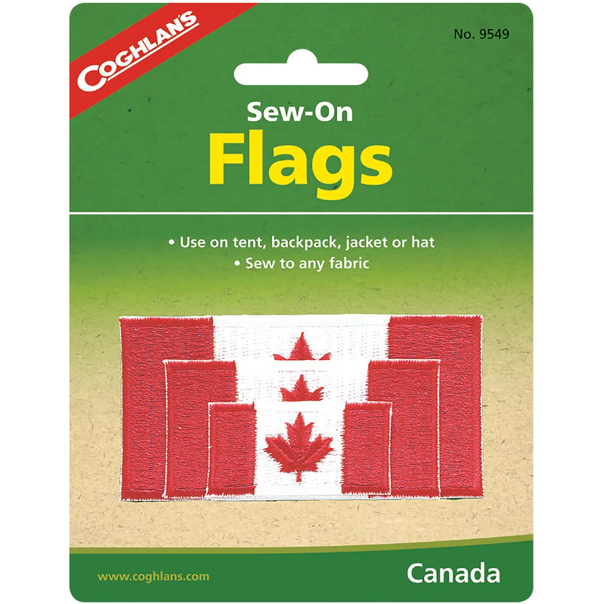 Coghlan's Sew-On Flags, Sew to any Fabric, Backpack, Tent, Jacket, Hat
