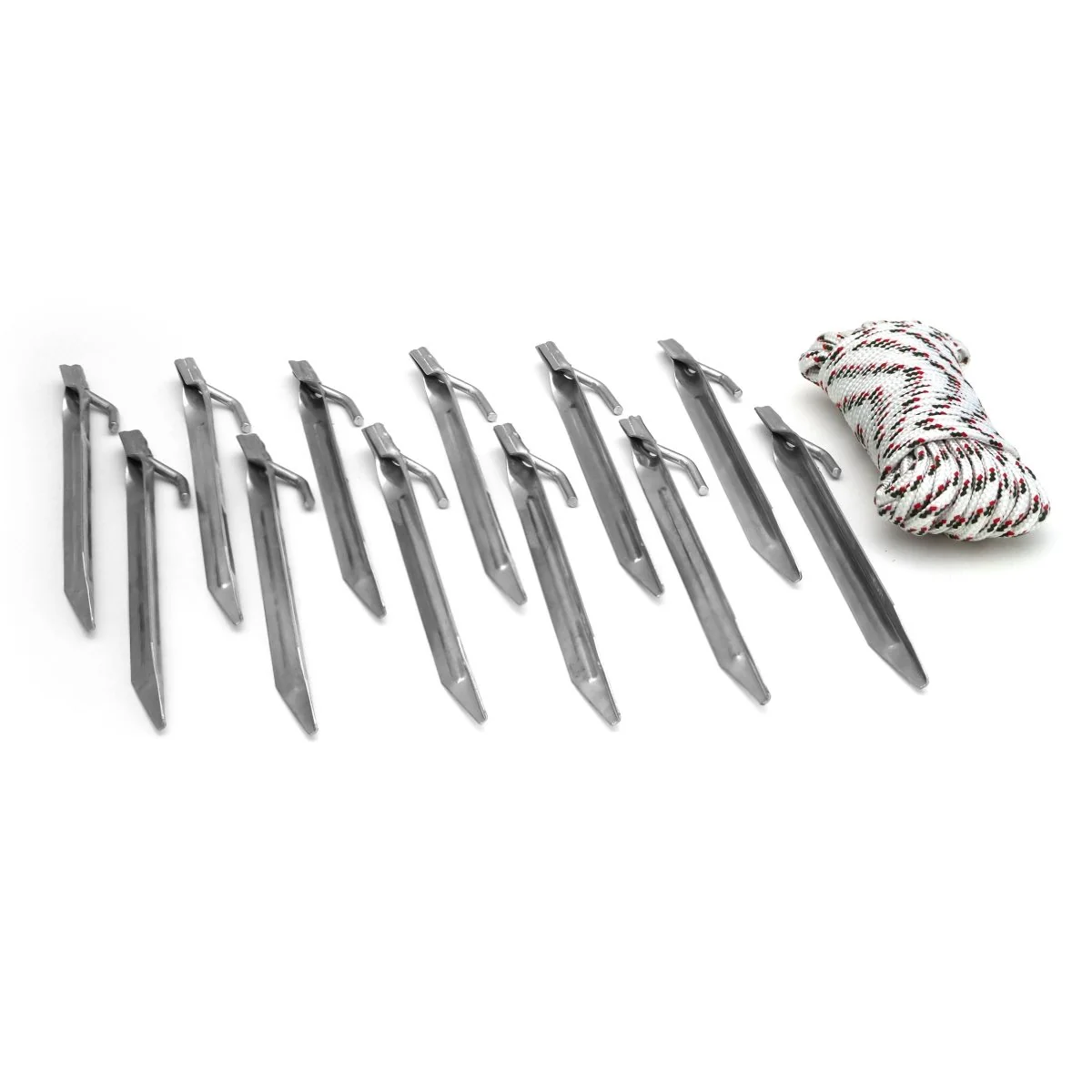Coghlan's Steel Tent Peg 12-Pack with 50' Cord