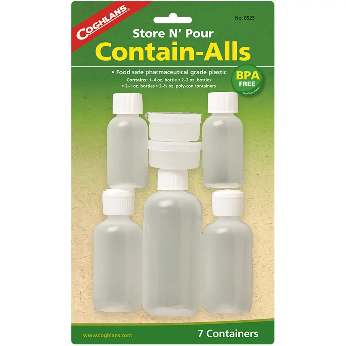 Coghlan's Store N' Pour Contain-Alls (7 Pack), Reusable Bottles and Containers - Image 2