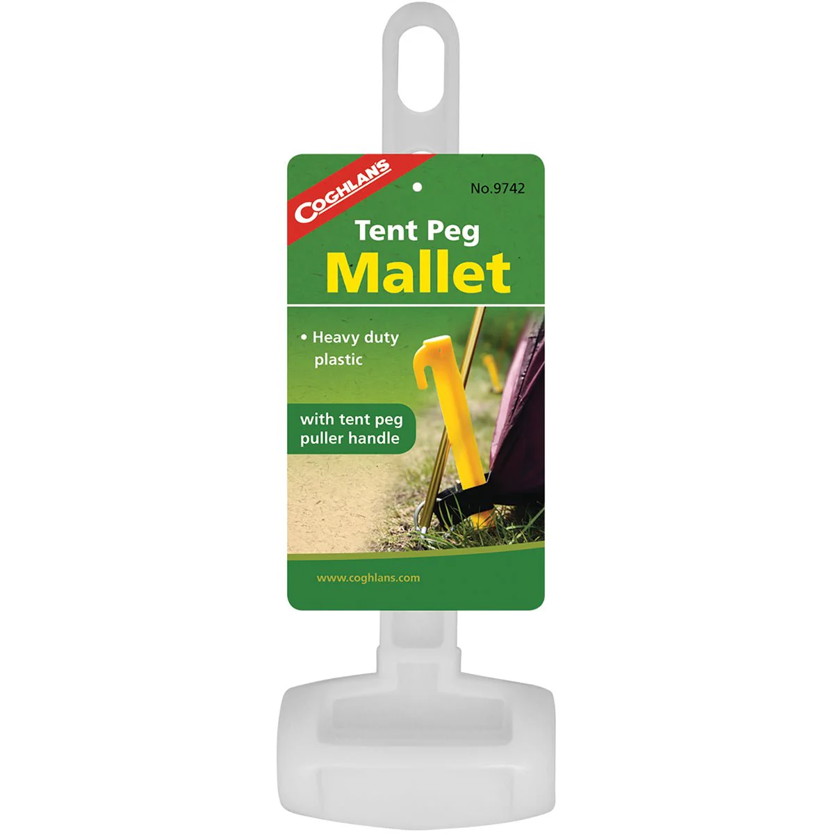Coghlan's Tent Peg Mallet with Camping Stake Puller Handle, Heavy Duty Plastic - Image 3