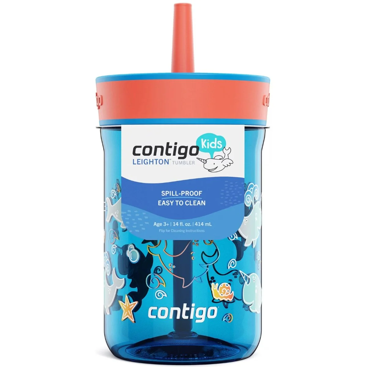 Contigo Kid's 14 oz. Leighton Spill-Proof Tumbler with Straw - Image 12