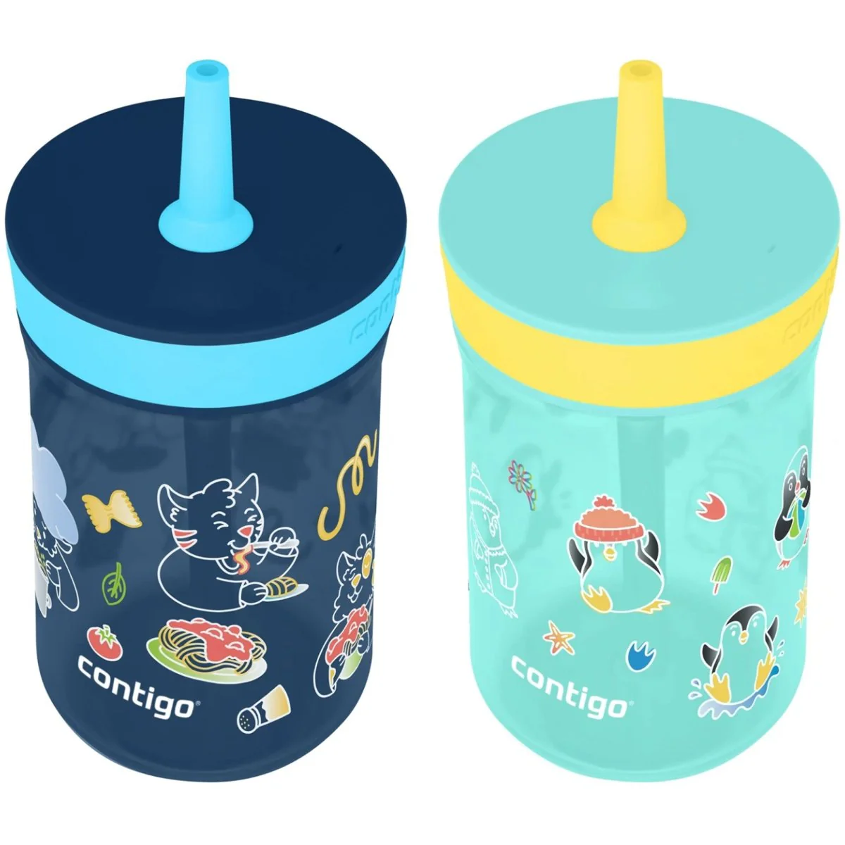 Contigo Kid's 14 oz. Leighton Spill-Proof Tumbler with Straw 2-Pack - Image 3