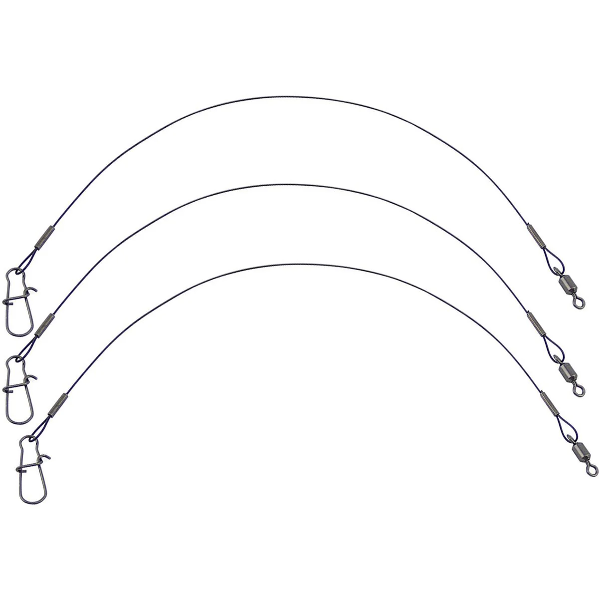 Eagle Claw Fishing Heavy Duty Black 36" Wire Leaders 3-Pack - 60 lb Test