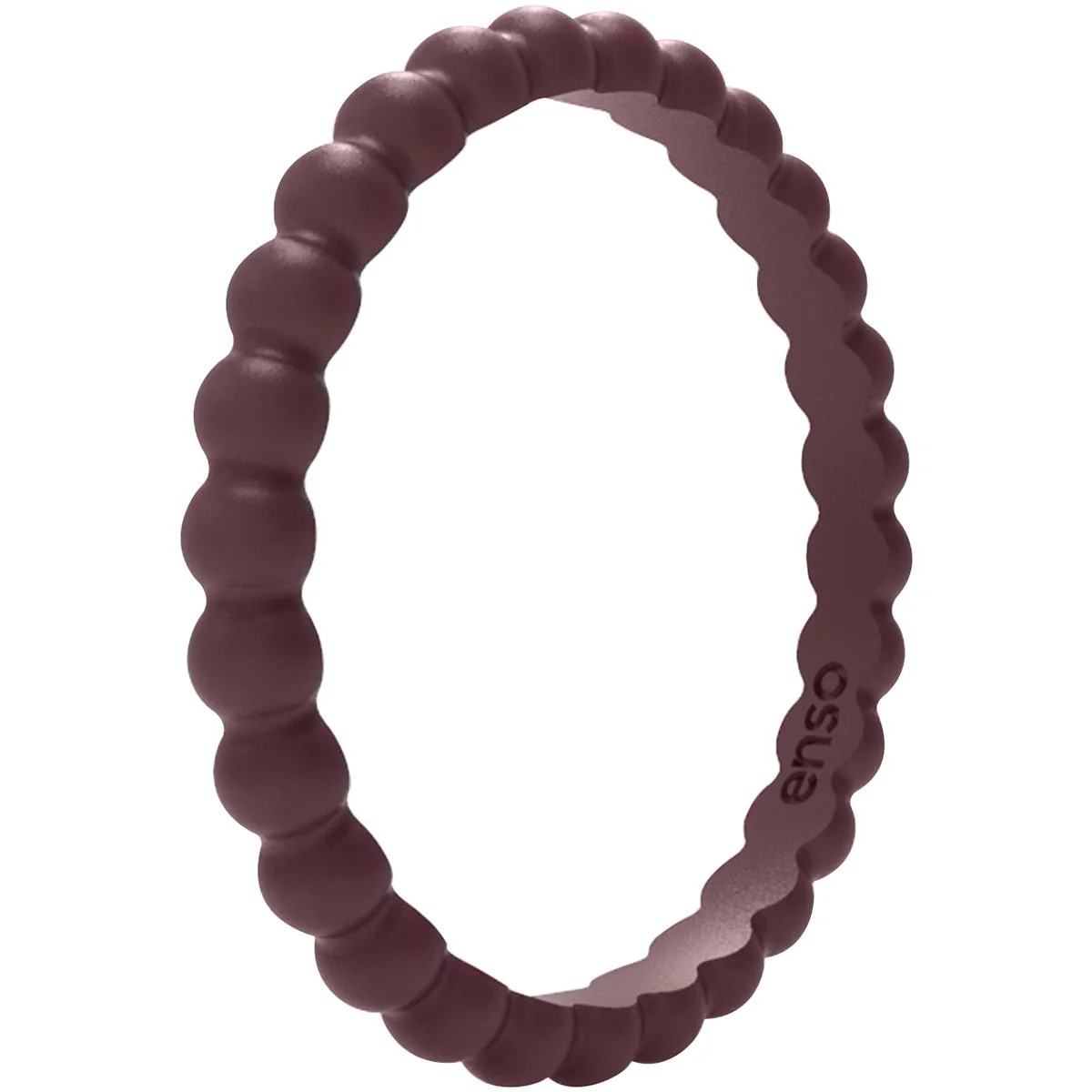 Enso Rings Beaded Stackables Series Silicone Ring - Oxblood